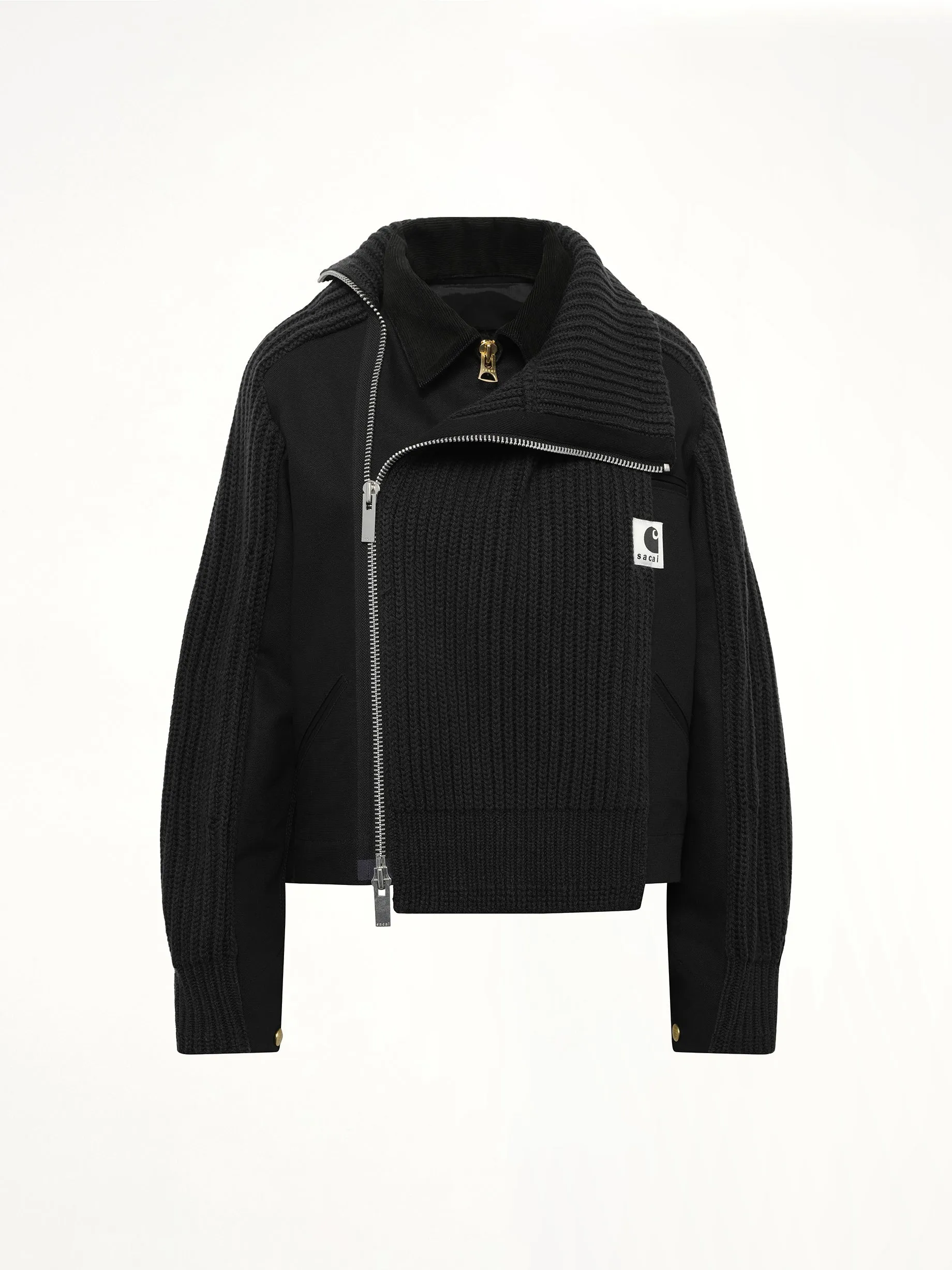 Carhartt WIP Duck x Wool Knit Blouson in Black sold by MARAIS product image thumbnail 2