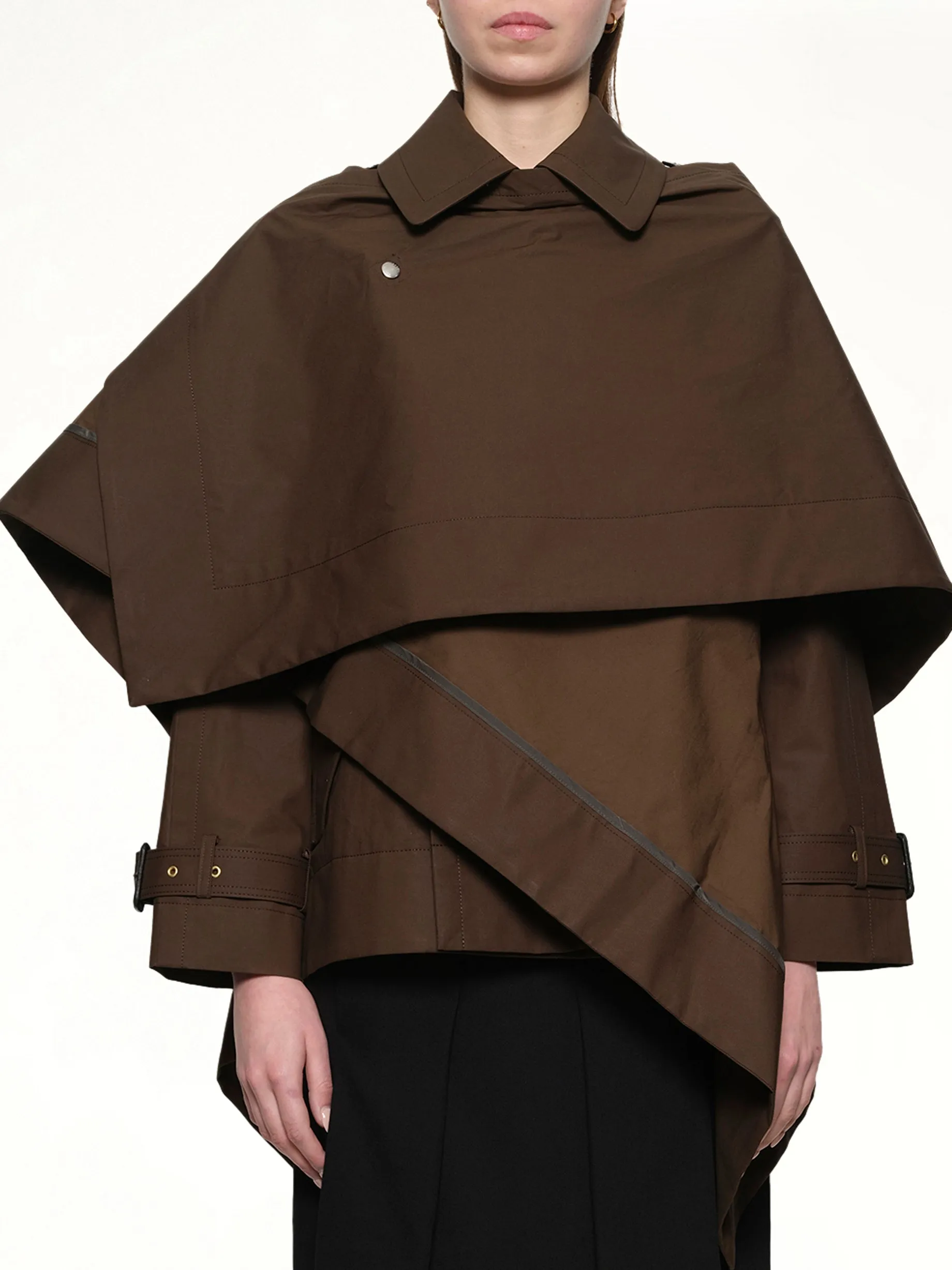Cotton Gabardine Jacket in Brown sold by MARAIS
