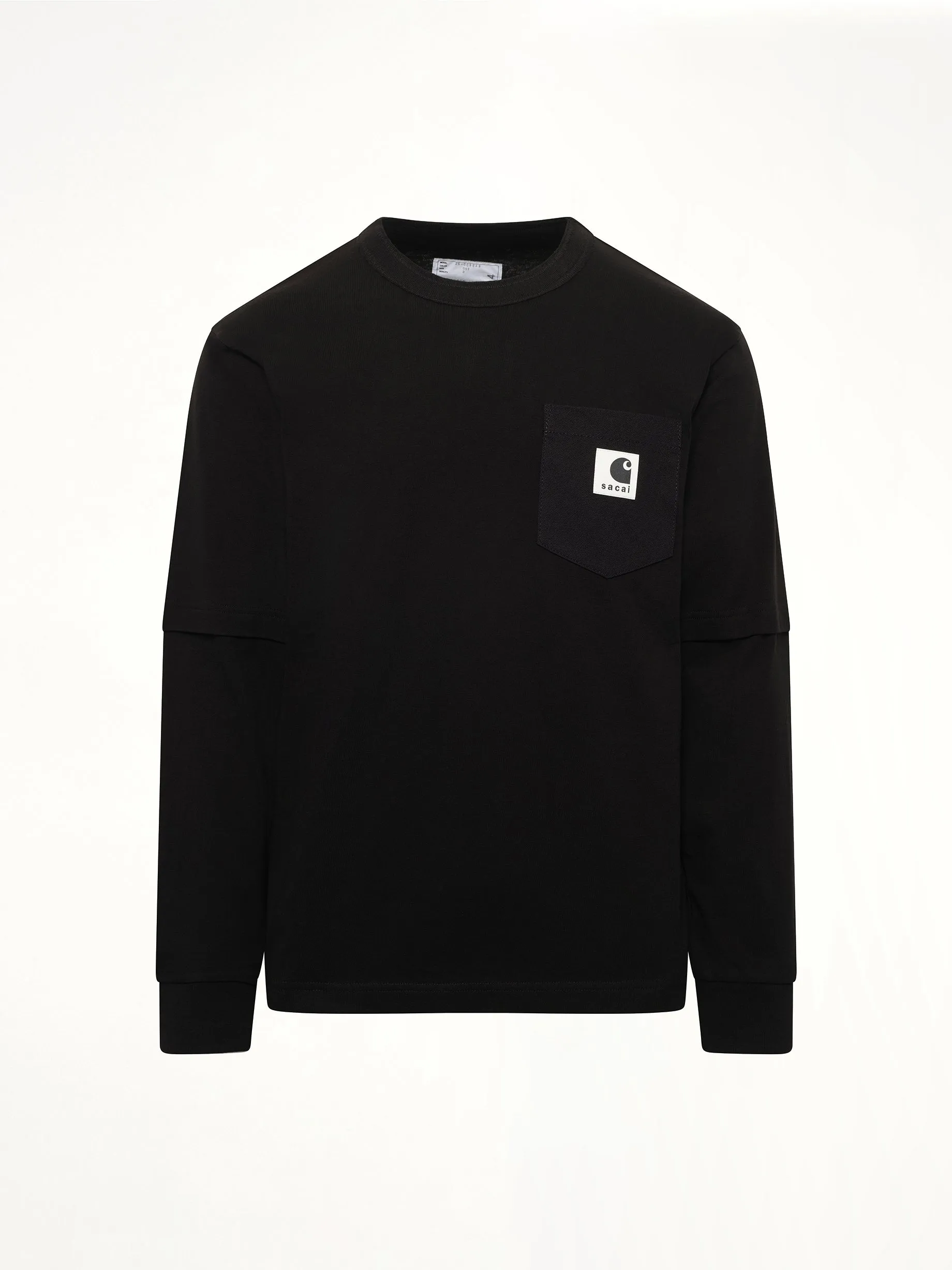 Carhartt WIP Cotton Jersey L/S T-Shirt in Black sold by MARAIS product image thumbnail 2
