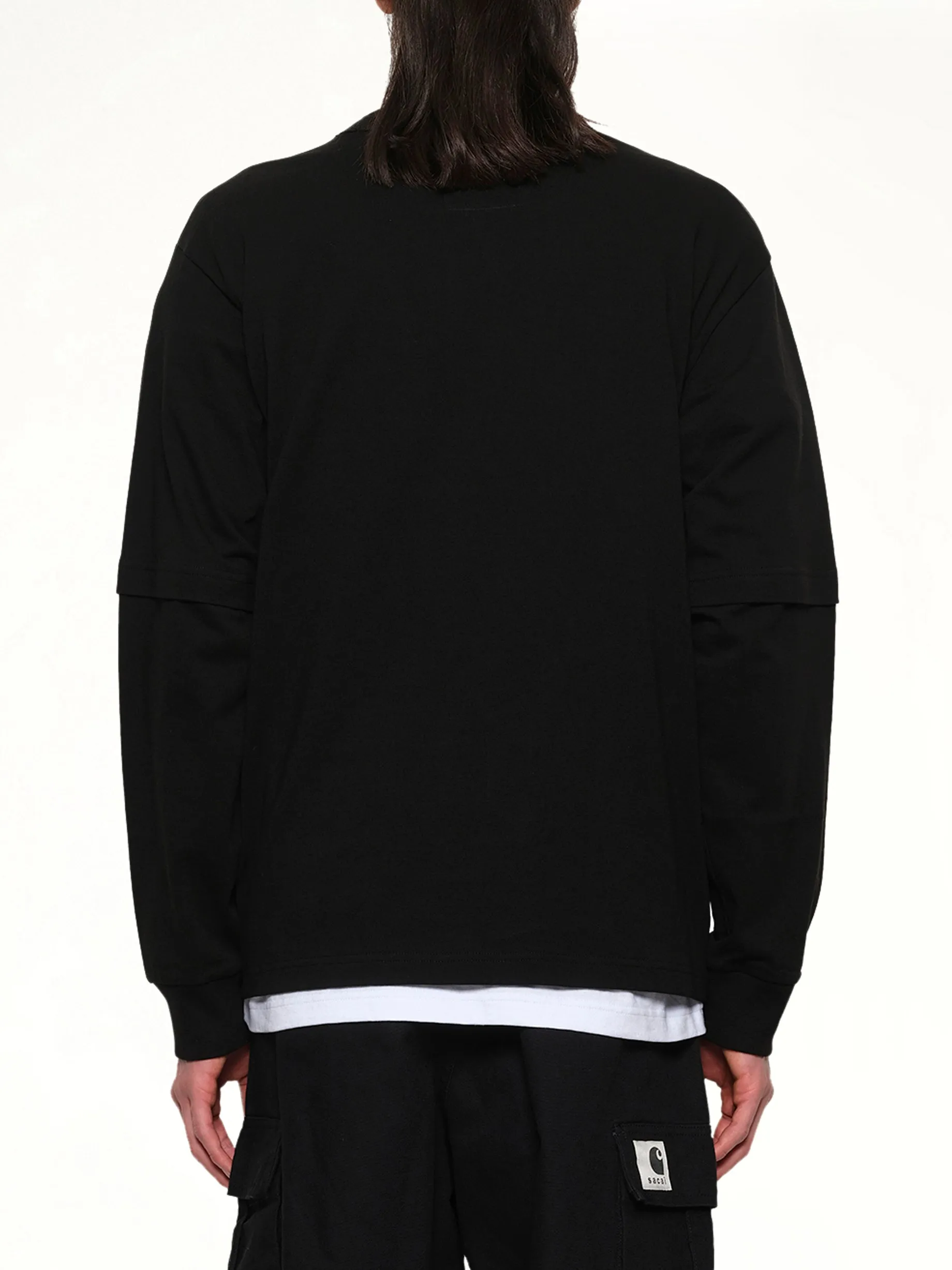 Carhartt WIP Cotton Jersey L/S T-Shirt in Black sold by MARAIS product image thumbnail 5