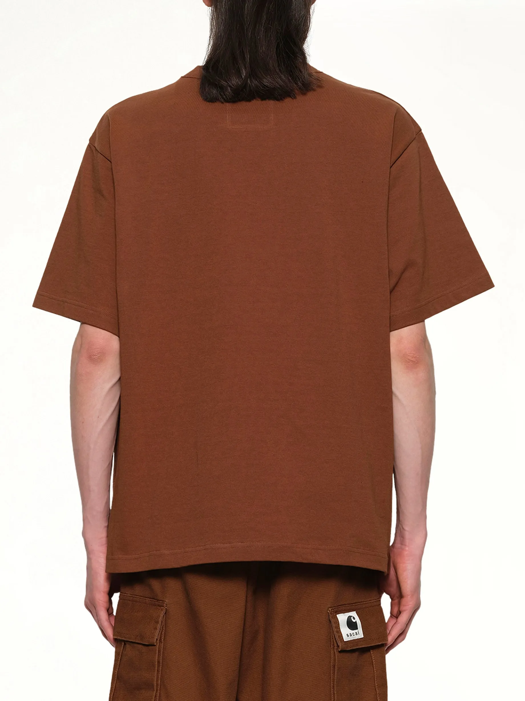 Carhartt WIP Cotton Jersey T-Shirt in Dark Beige sold by MARAIS product image thumbnail 5