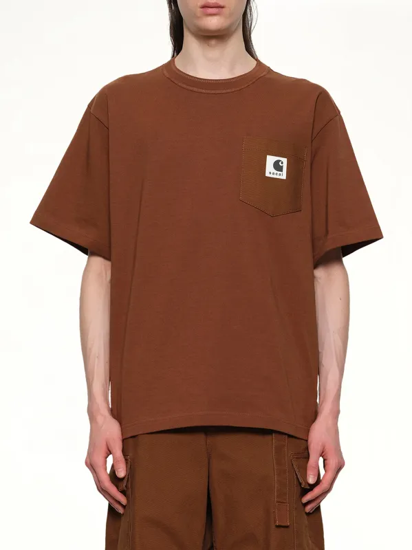 Carhartt WIP Cotton Jersey T-Shirt in Dark Beige sold by MARAIS