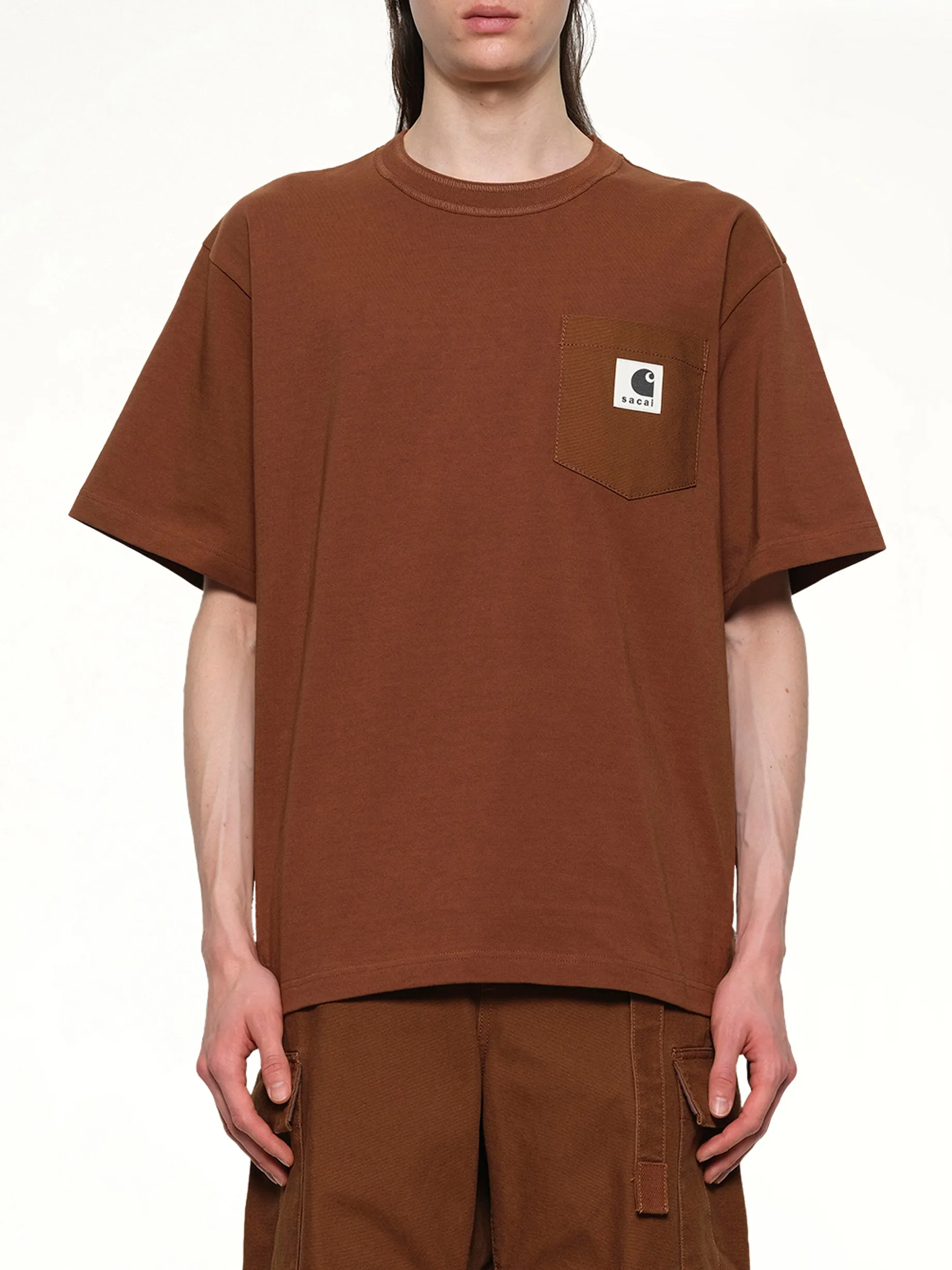 Carhartt WIP Cotton Jersey T-Shirt in Dark Beige sold by MARAIS