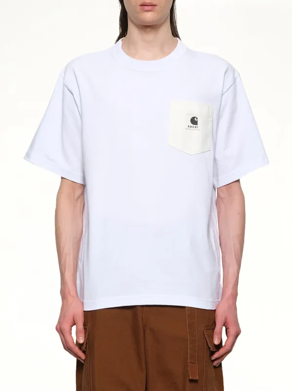 Carhartt WIP Cotton Jersey T-Shirt in White sold by MARAIS