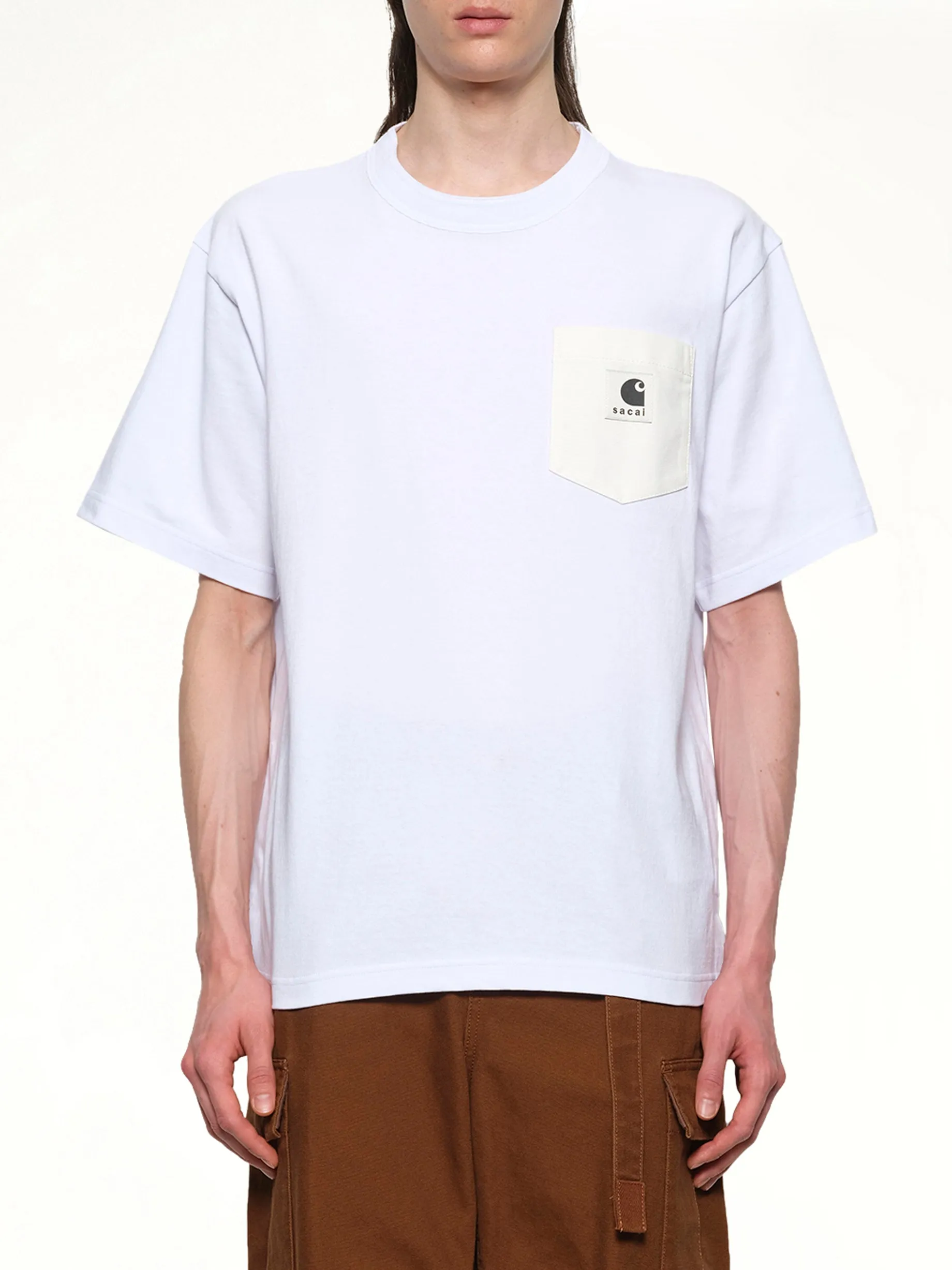 Carhartt WIP Cotton Jersey T-Shirt in White sold by MARAIS