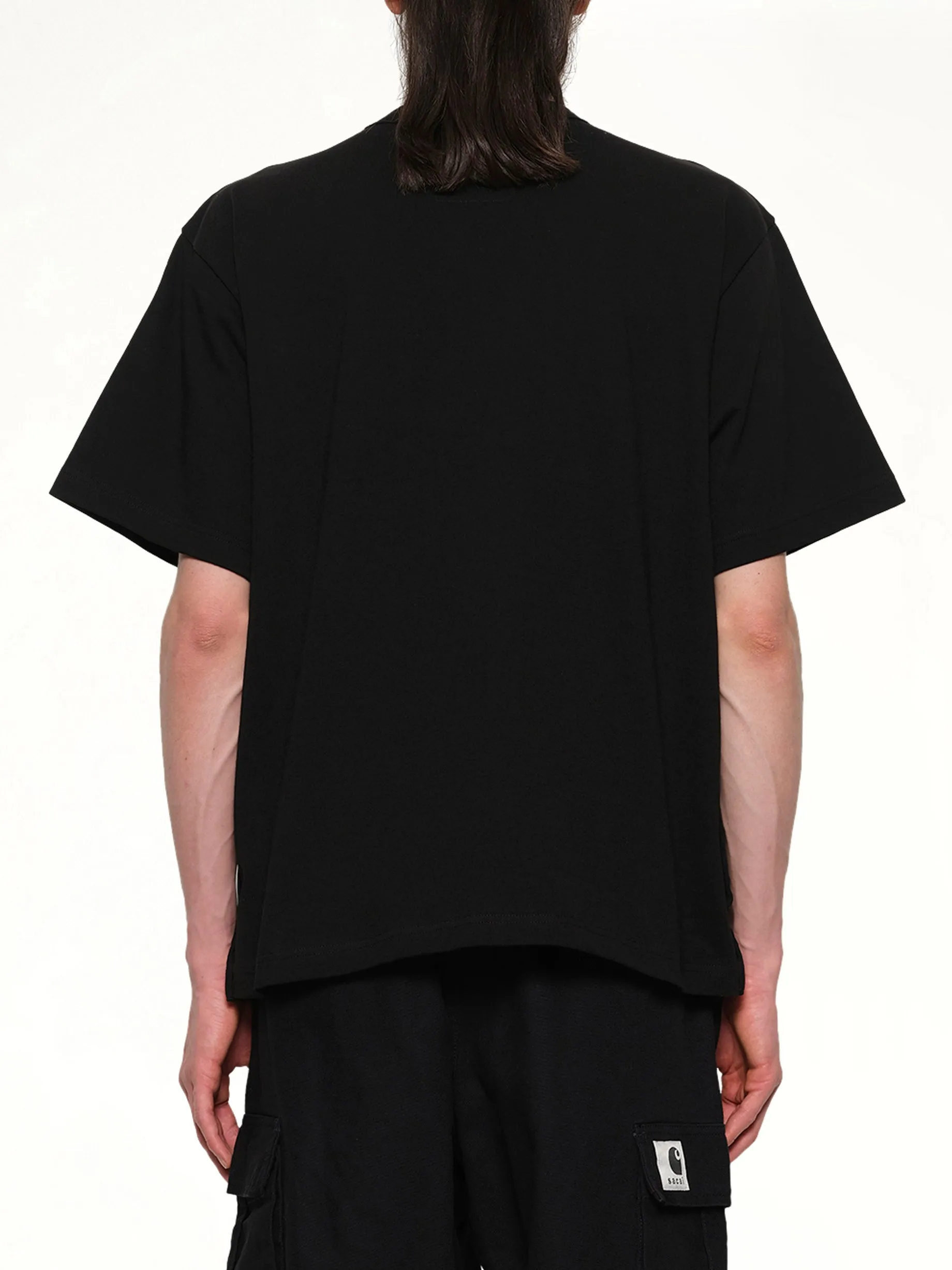 Carhartt WIP Cotton Jersey T-Shirt in Black sold by MARAIS product image thumbnail 5