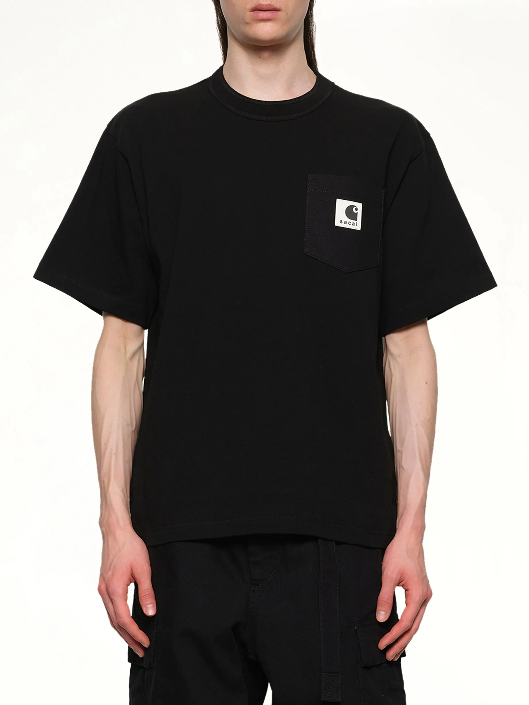 Carhartt WIP Cotton Jersey T-Shirt in Black sold by MARAIS