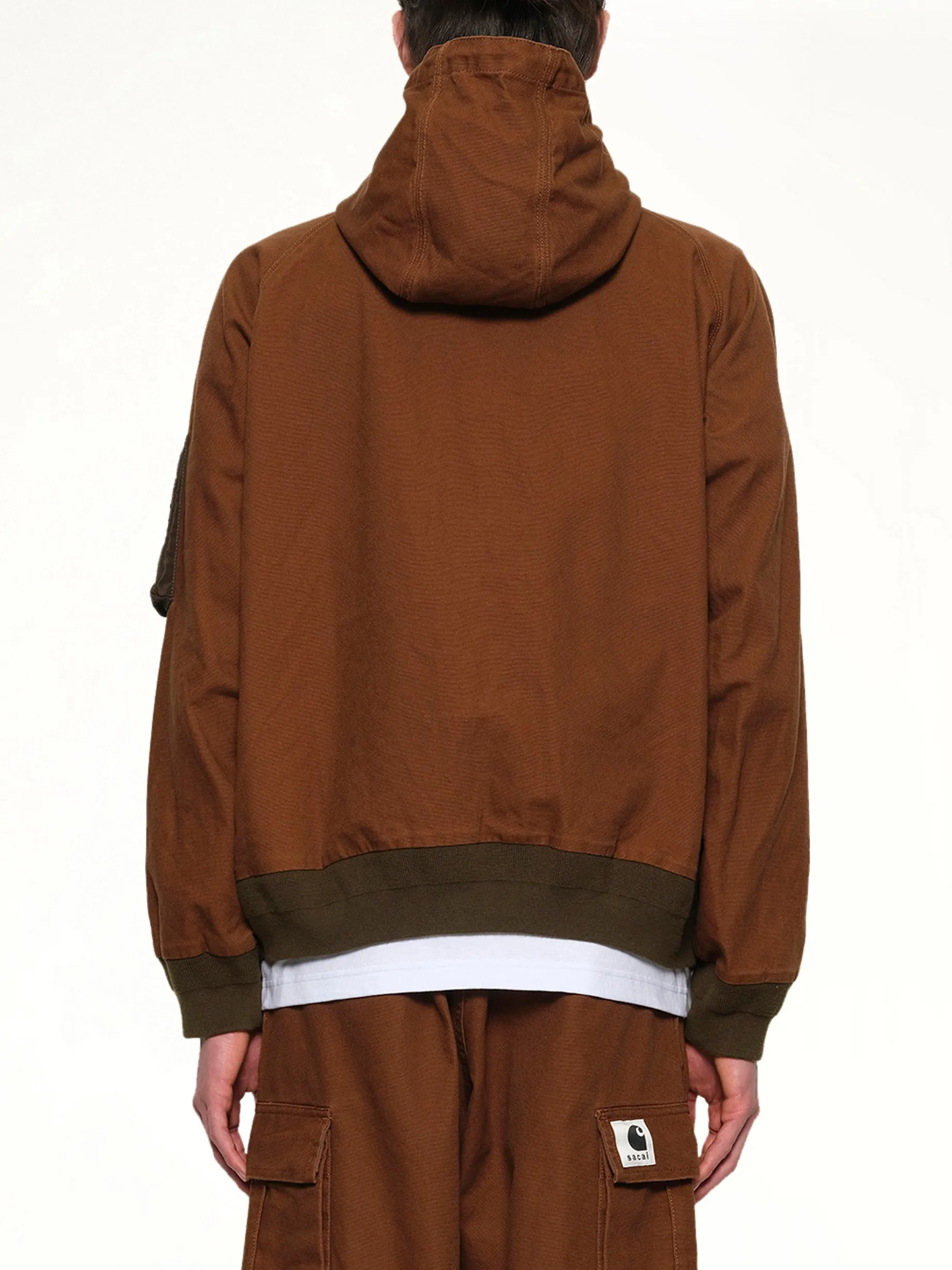 Carhartt WIP Washed Duck Hooded Blouson in Dark Beige sold by MARAIS product image thumbnail 5