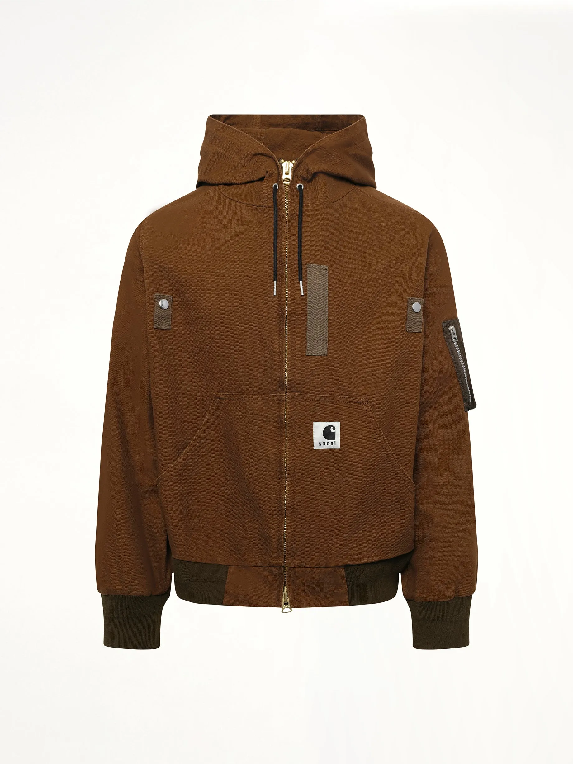 Carhartt WIP Washed Duck Hooded Blouson in Dark Beige sold by MARAIS product image thumbnail 2