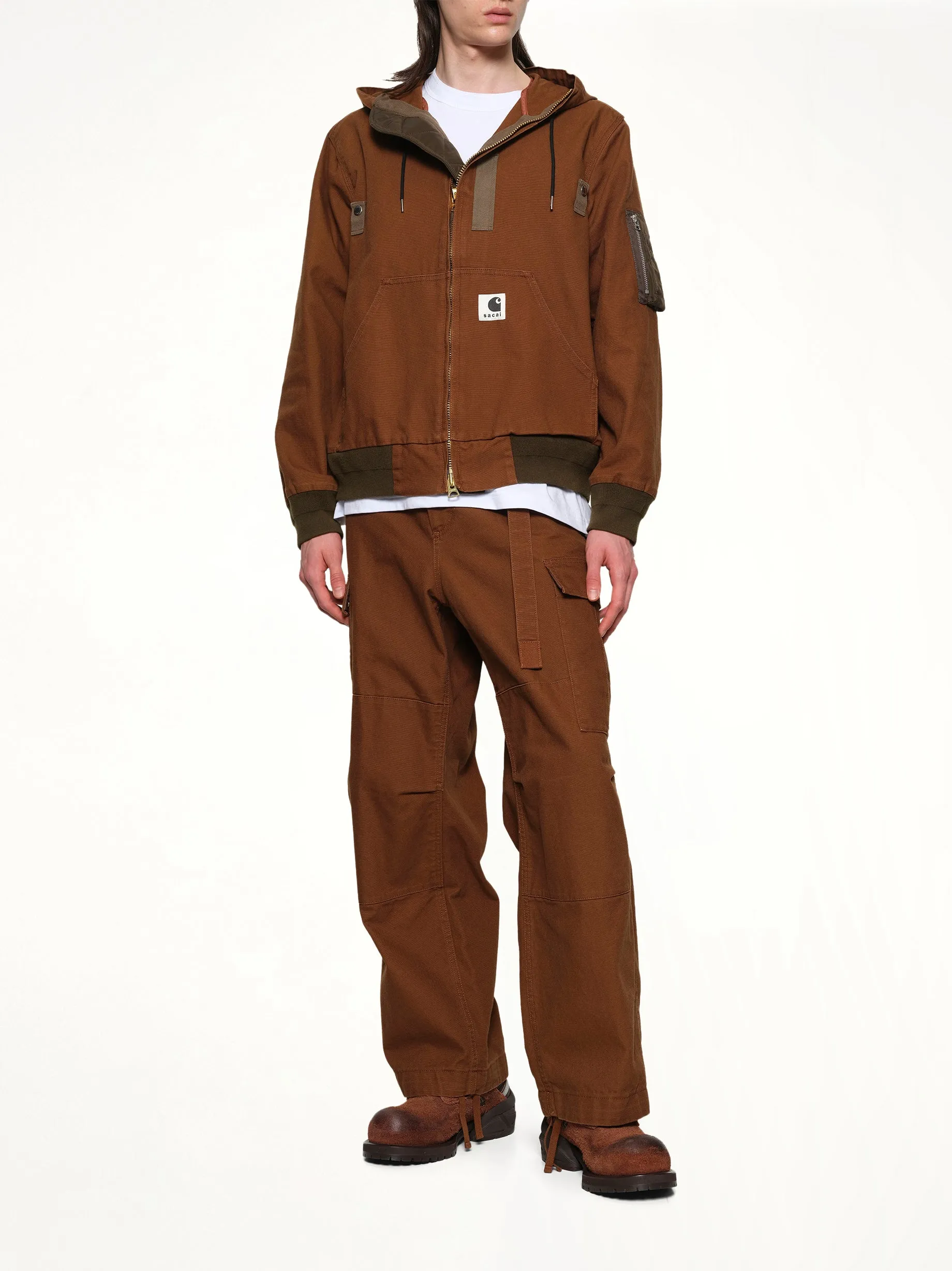 Carhartt WIP Washed Duck Hooded Blouson in Dark Beige sold by MARAIS product image thumbnail 4
