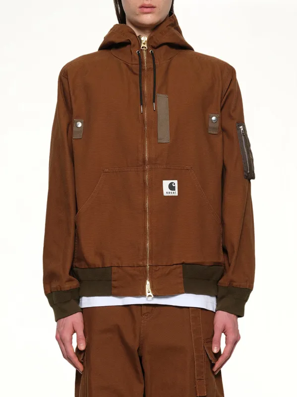 Carhartt WIP Washed Duck Hooded Blouson in Dark Beige made by Sacai