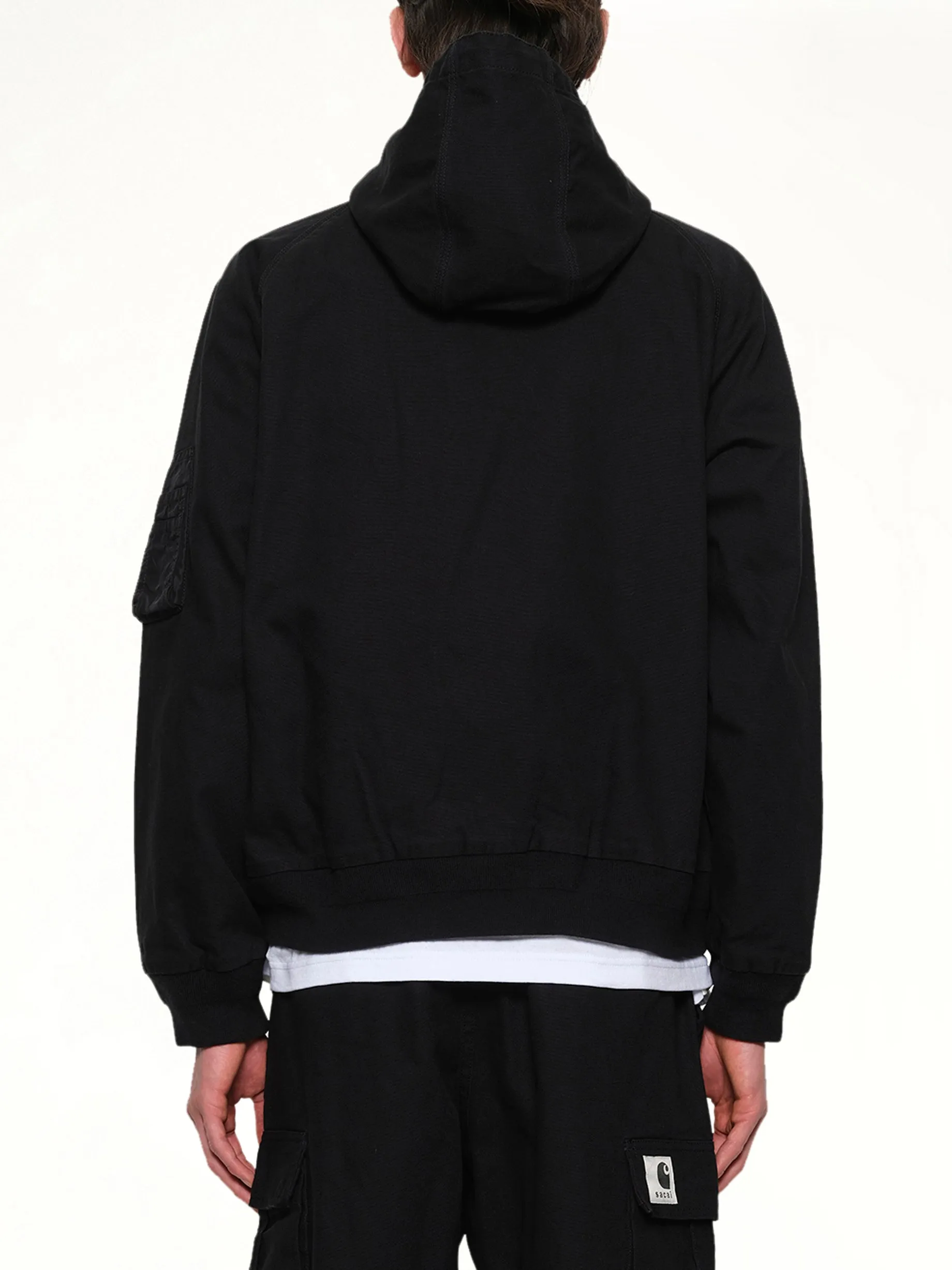 Carhartt WIP Washed Duck Hooded Blouson in Black sold by MARAIS product image thumbnail 5
