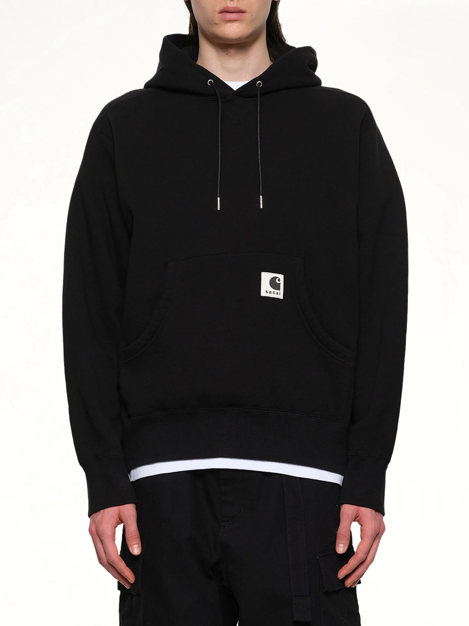 Carhartt WIP Cotton Jersey Hoodie in Black sold by MARAIS