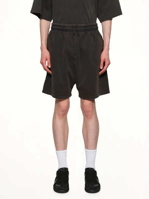 Standard Sweatshorts in Washed Black sold by MARAIS