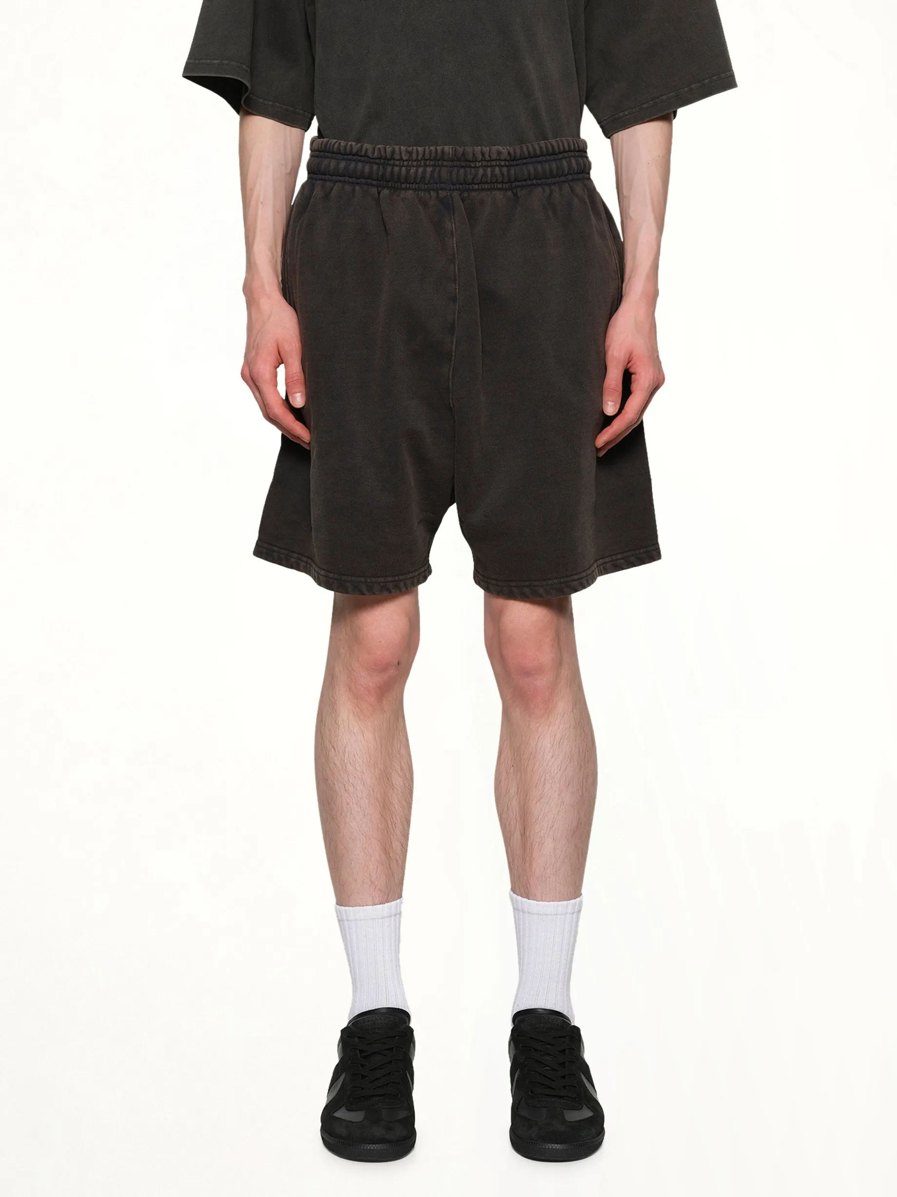 Standard Sweatshorts in Washed Black sold by MARAIS