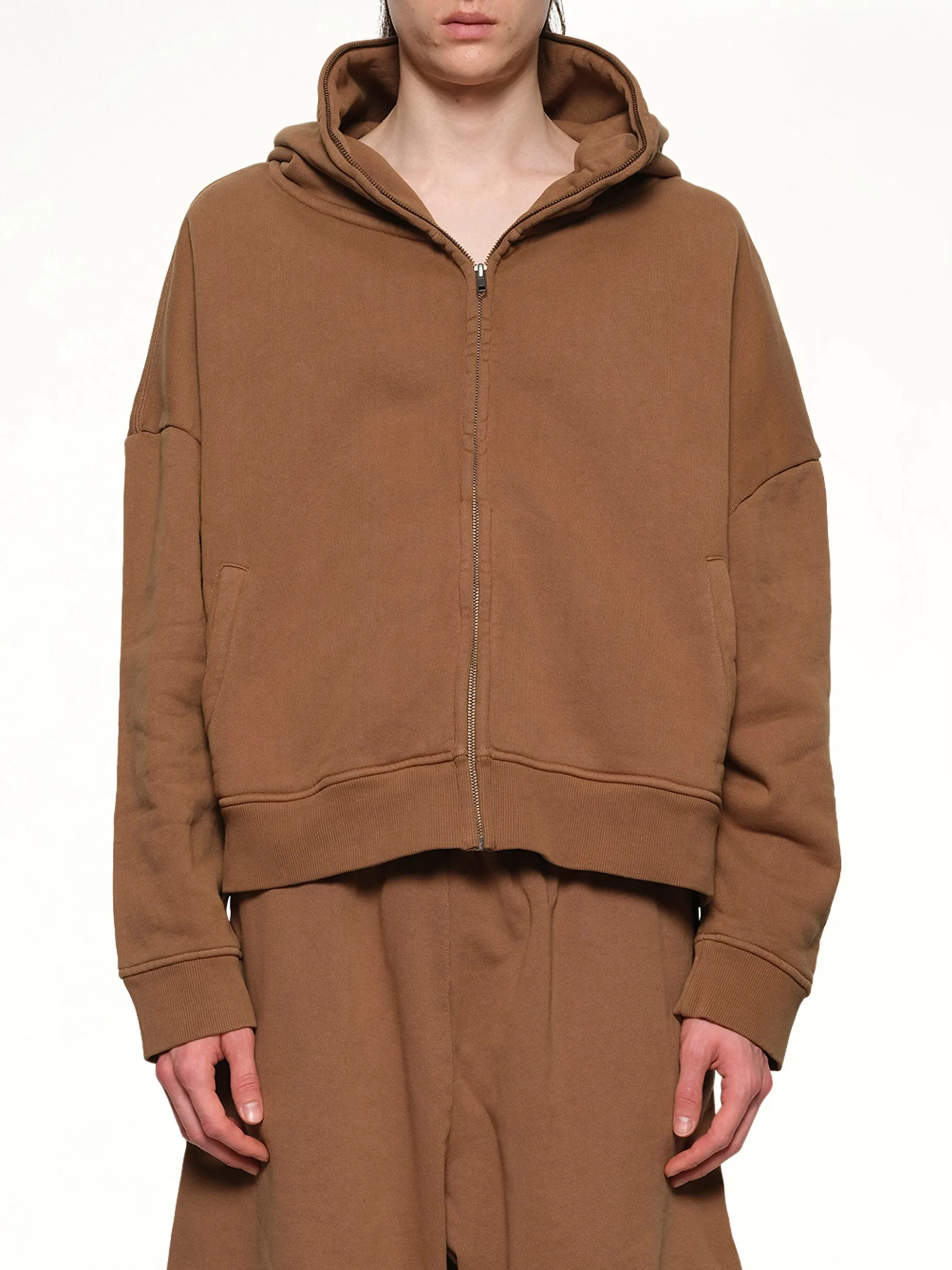 Eternal Zip Hoodie in Dune sold by MARAIS