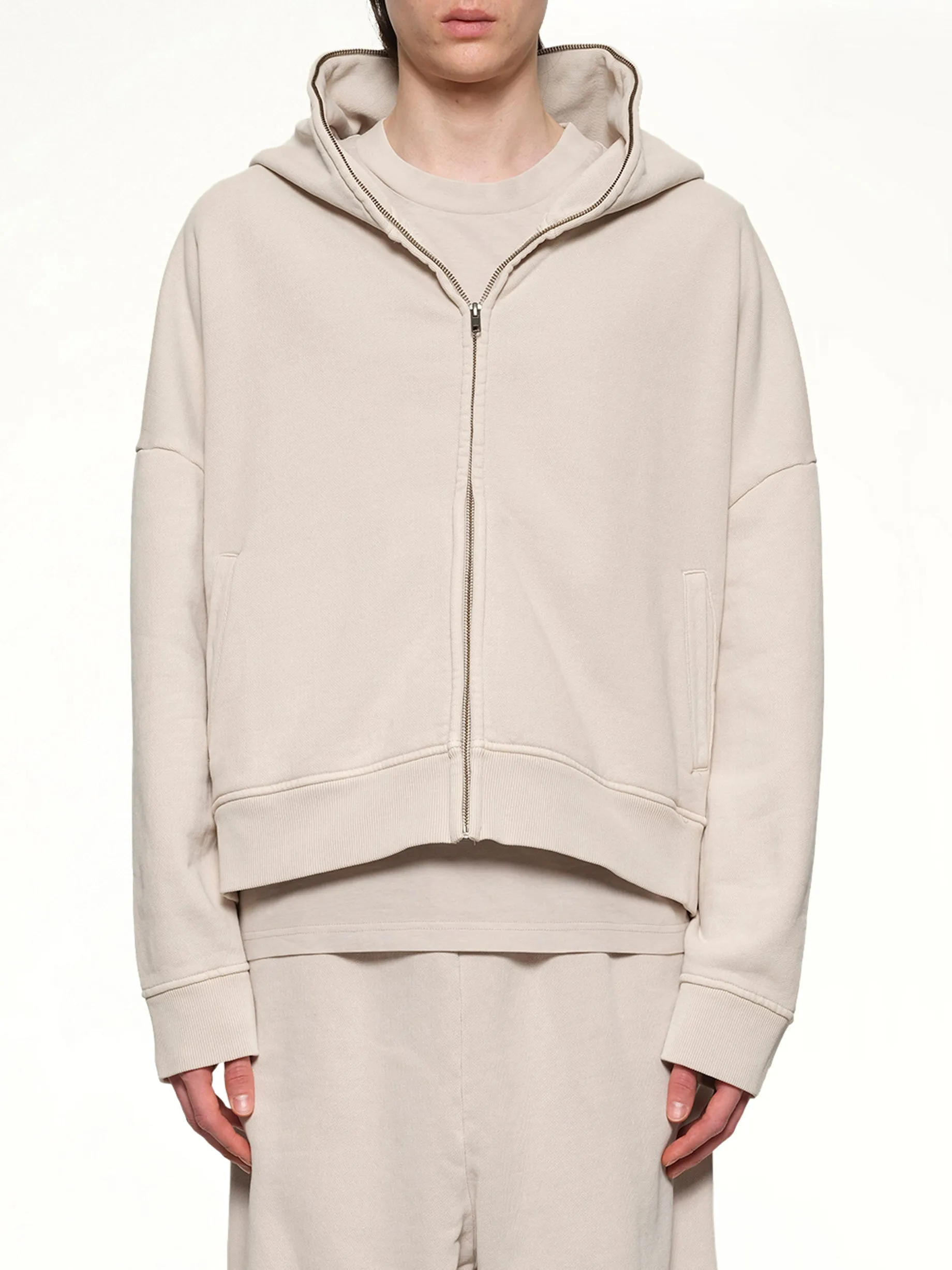 Eternal Zip Hoodie in Off White sold by MARAIS