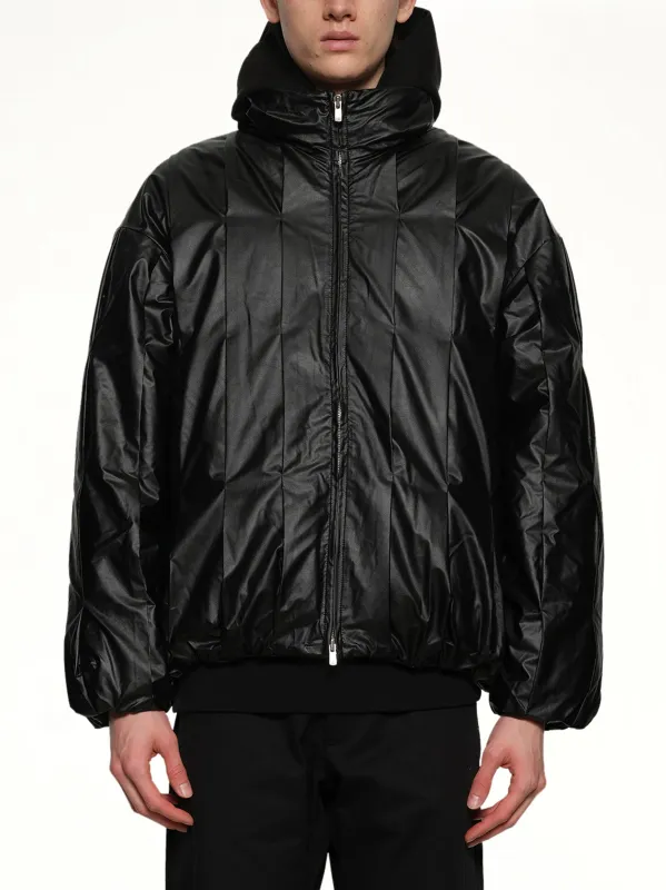 Cocoon Down Jacket in Metallic Black sold by MARAIS