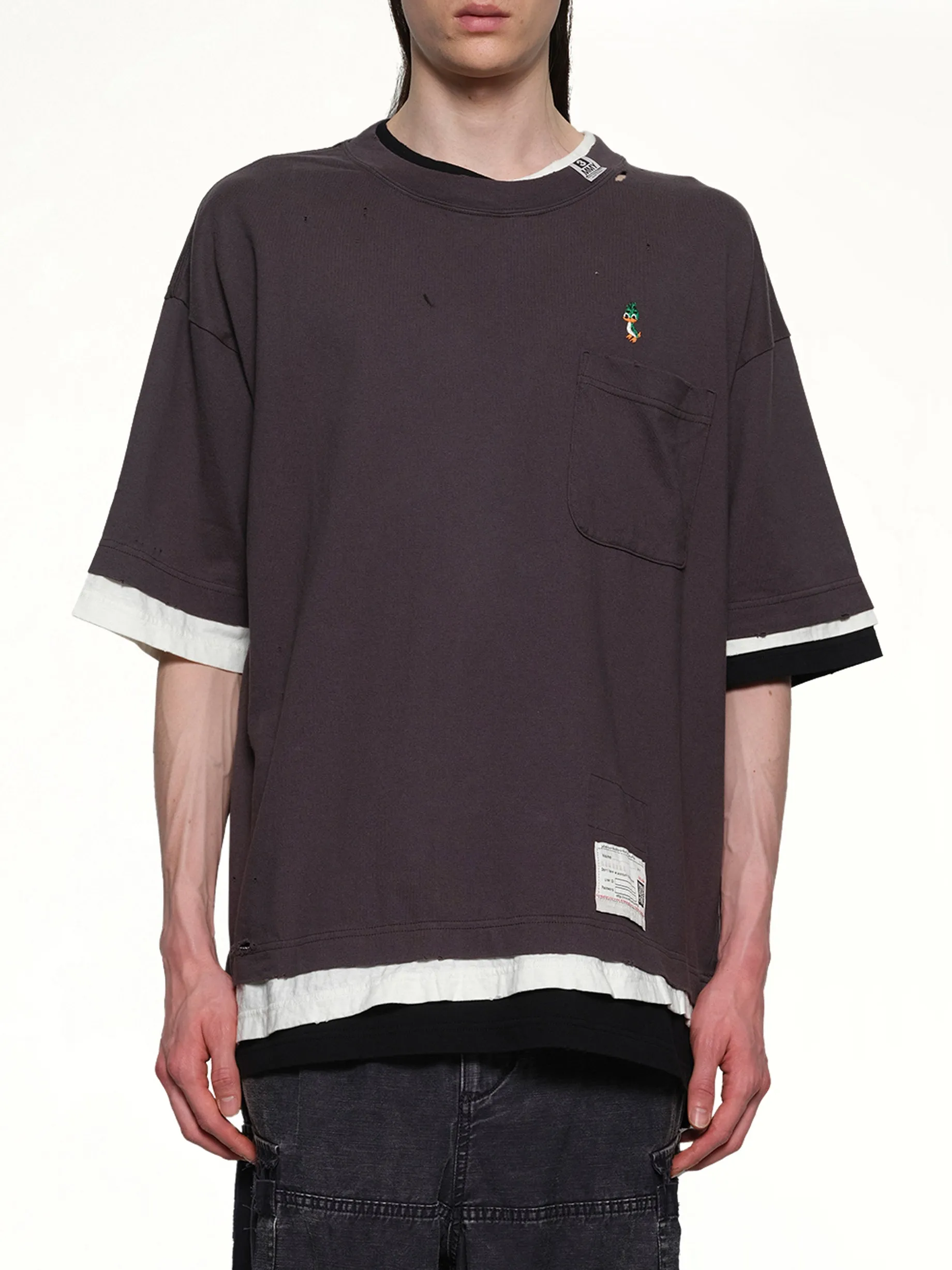 Triple Layered T-Shirt in Black sold by MARAIS