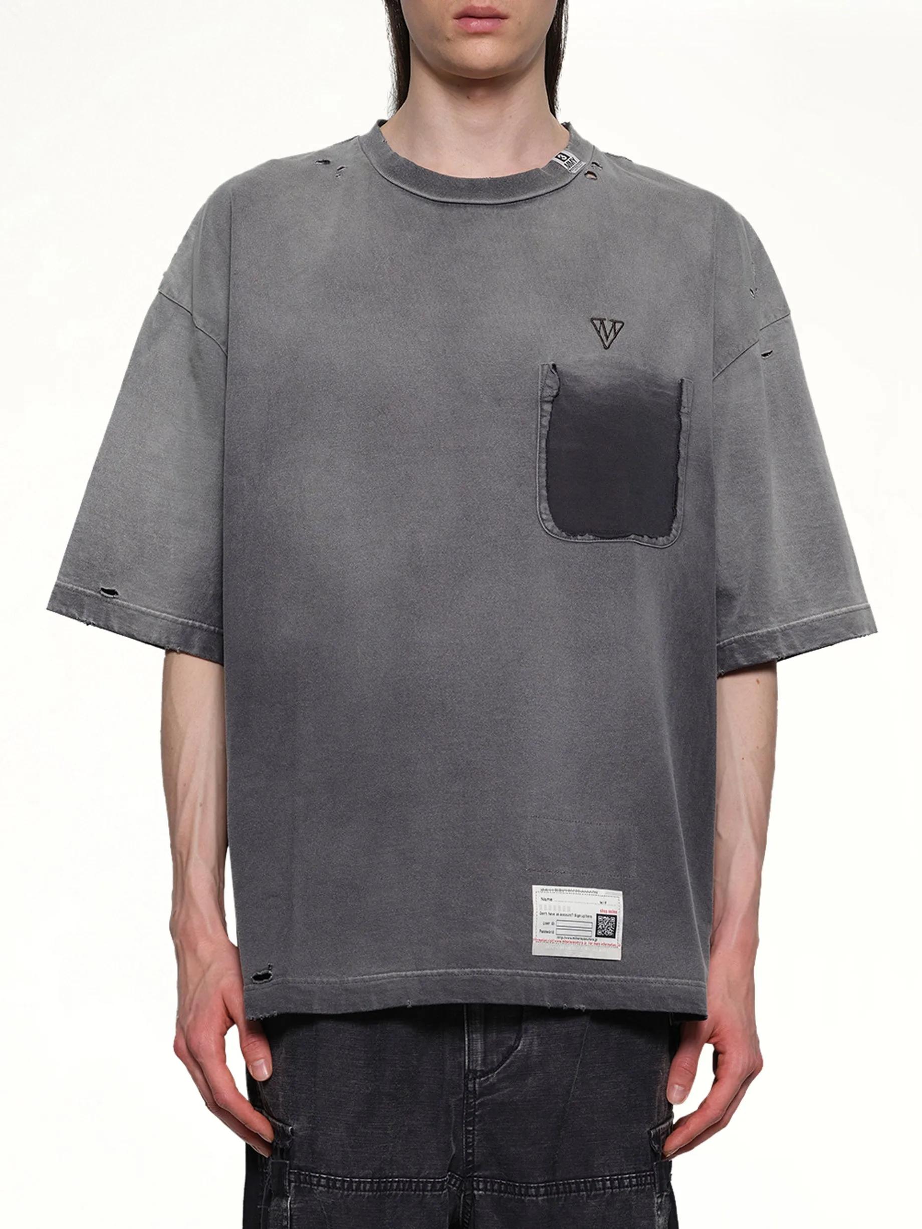 Sun Faded T-Shirt in Black sold by MARAIS