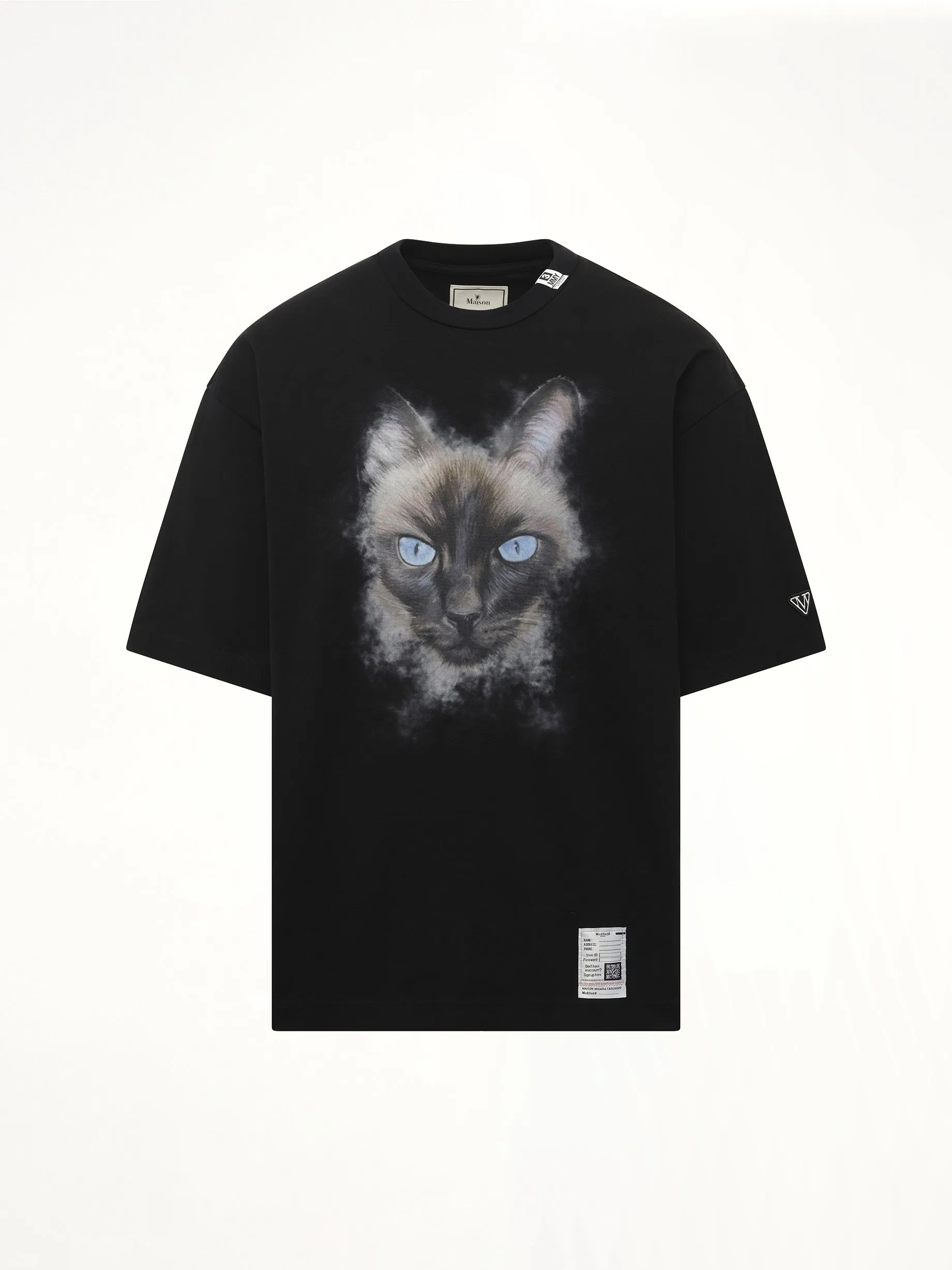 Cat Printed T-Shirt in Black sold by MARAIS product image thumbnail 2
