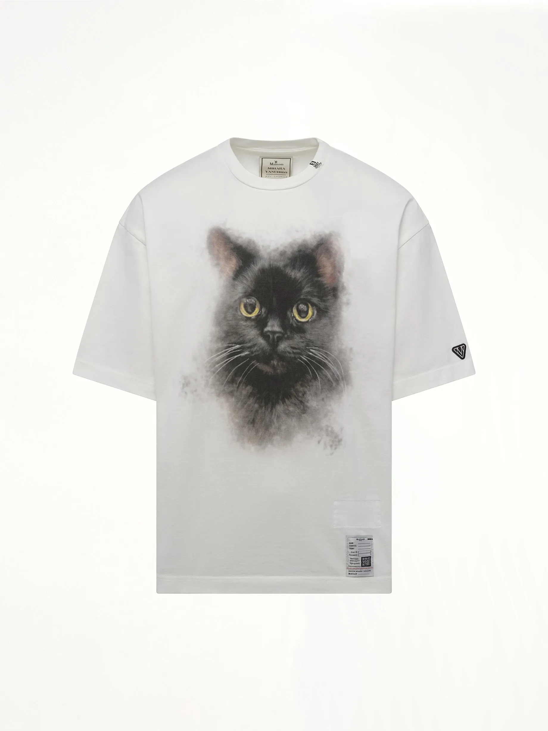 Cat Printed T-Shirt in White sold by MARAIS product image thumbnail 2