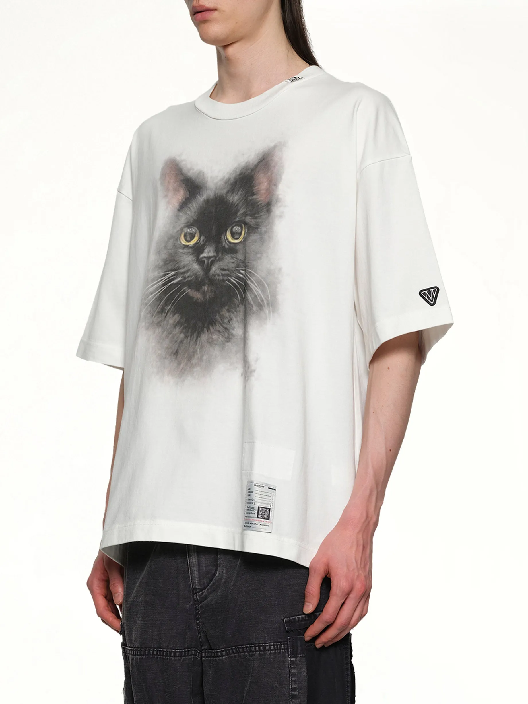 Cat Printed T-Shirt in White sold by MARAIS product image thumbnail 3