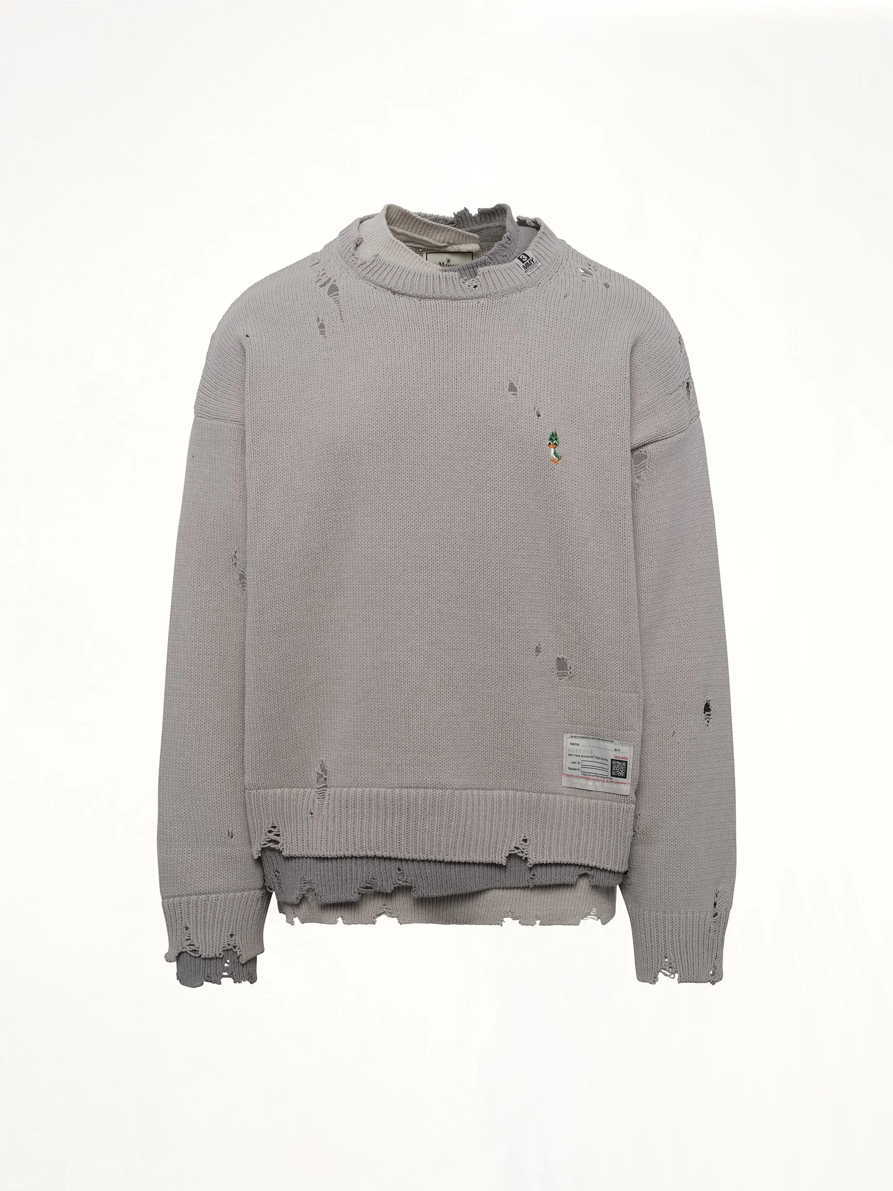 Layered Knit Pullover in Gray sold by MARAIS product image thumbnail 2