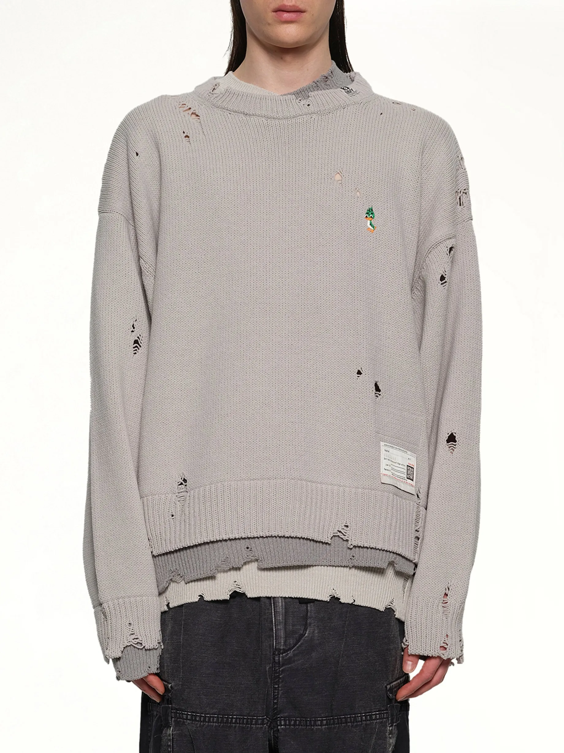 Layered Knit Pullover in Gray sold by MARAIS