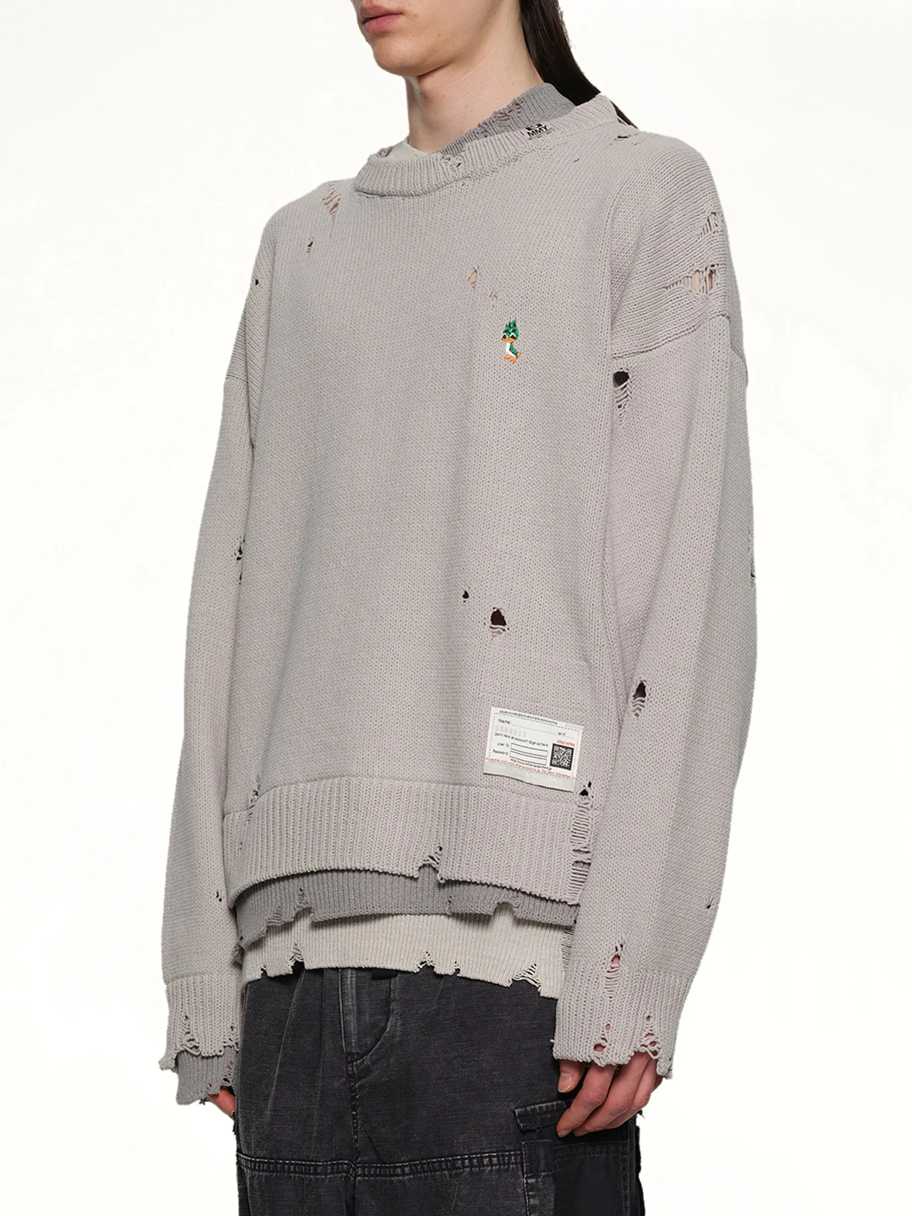 Layered Knit Pullover in Gray sold by MARAIS product image thumbnail 3