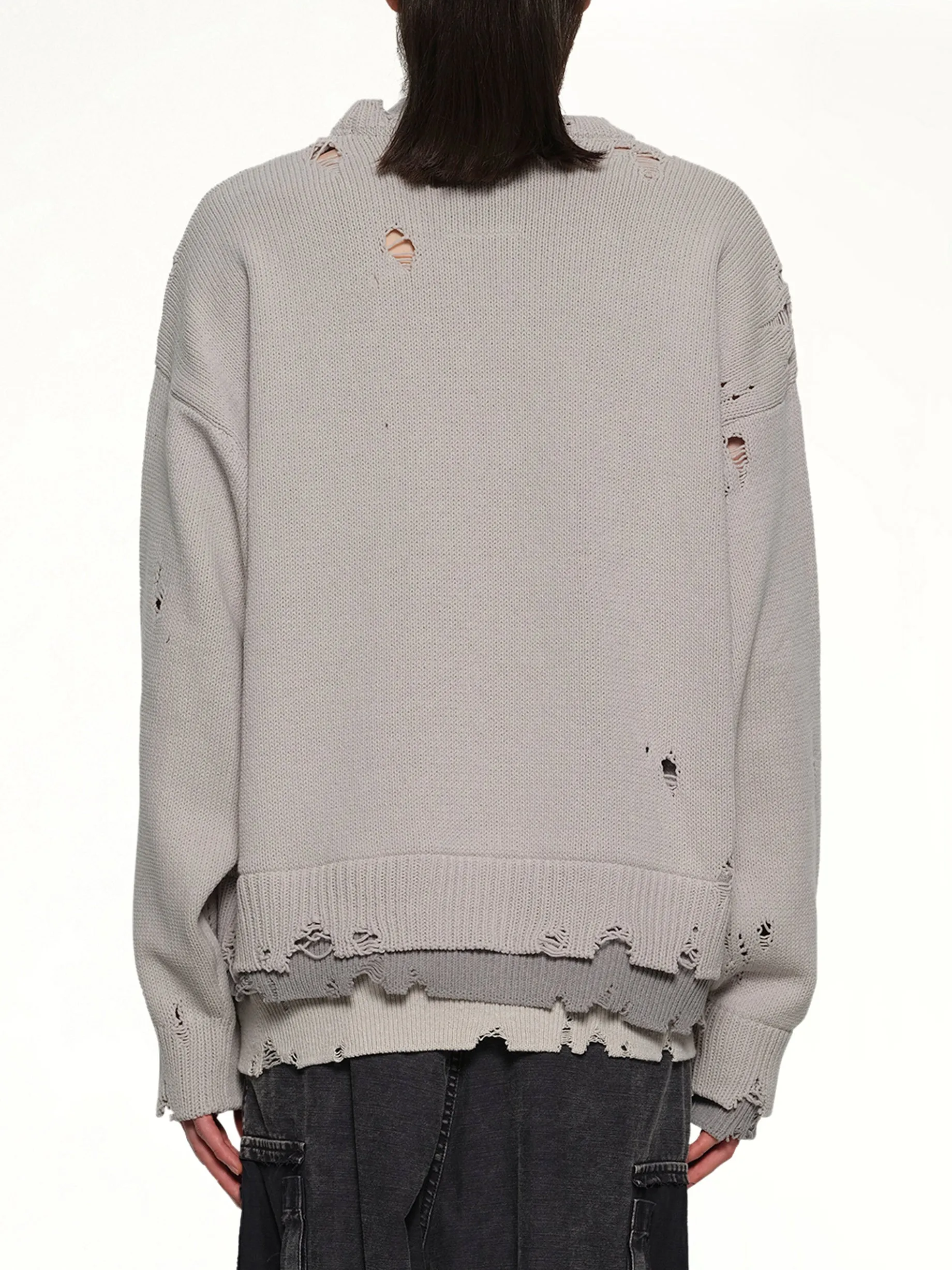 Layered Knit Pullover in Gray sold by MARAIS product image thumbnail 5