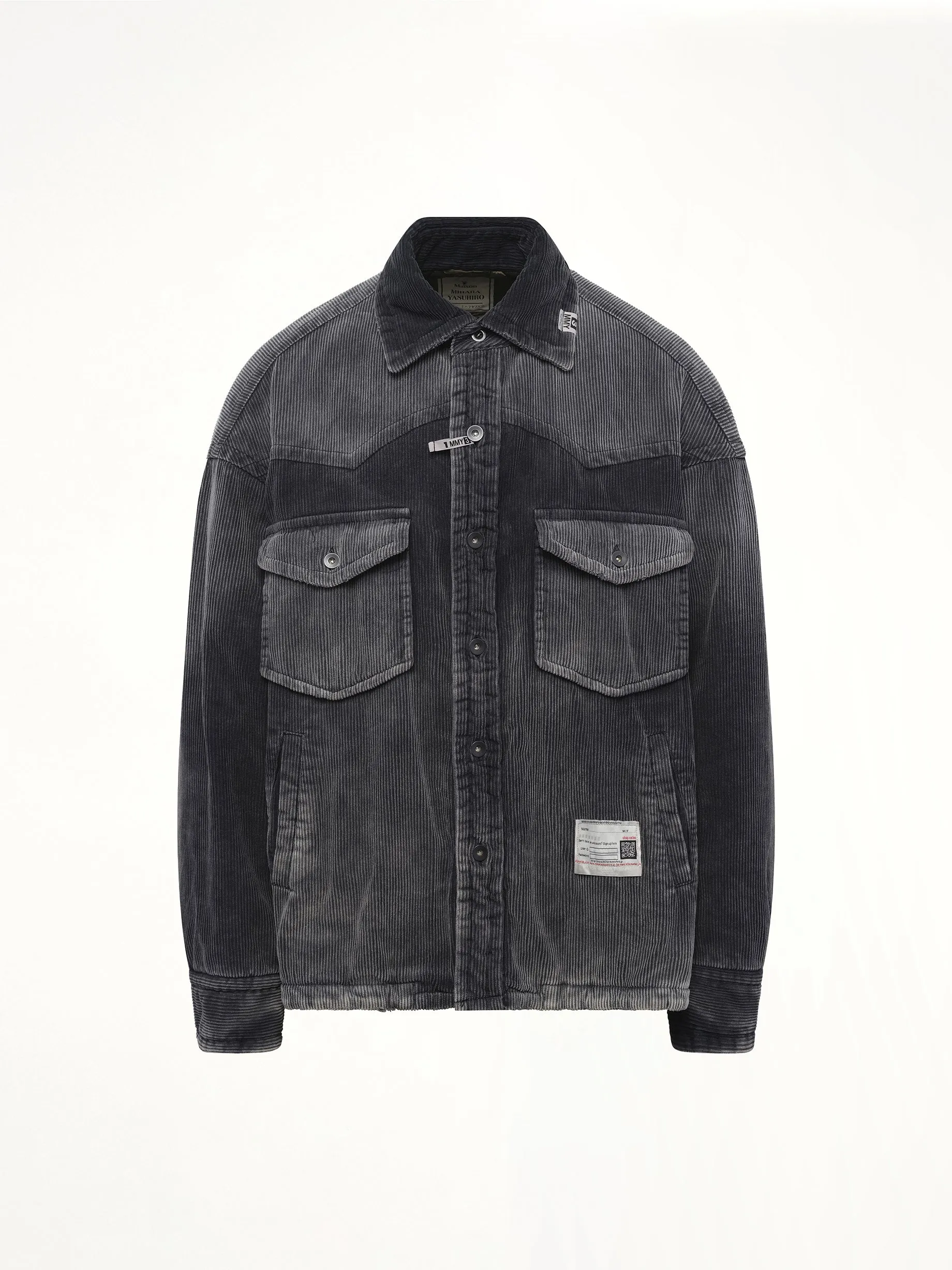 Puffer Corduroy Shirt in Black sold by MARAIS product image thumbnail 2