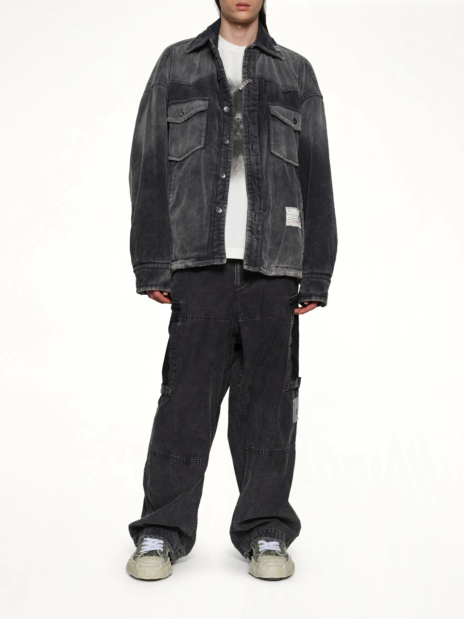 Puffer Corduroy Shirt in Black sold by MARAIS product image thumbnail 4