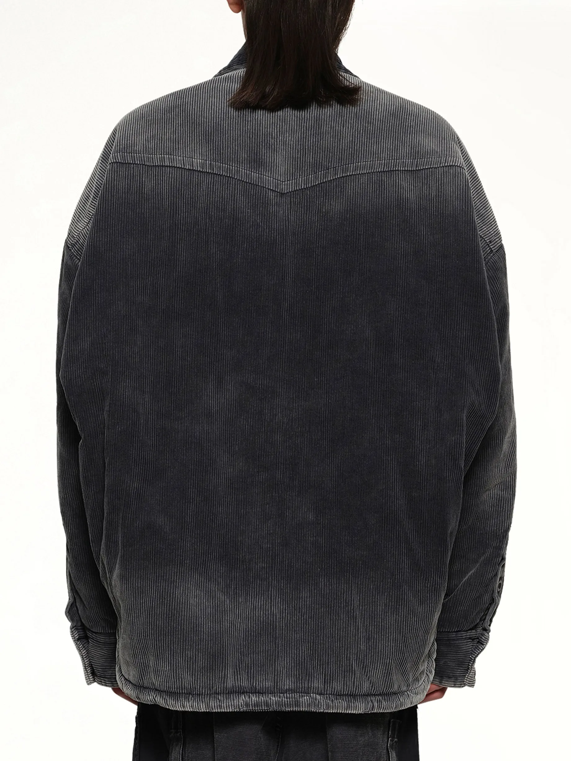 Puffer Corduroy Shirt in Black sold by MARAIS product image thumbnail 5
