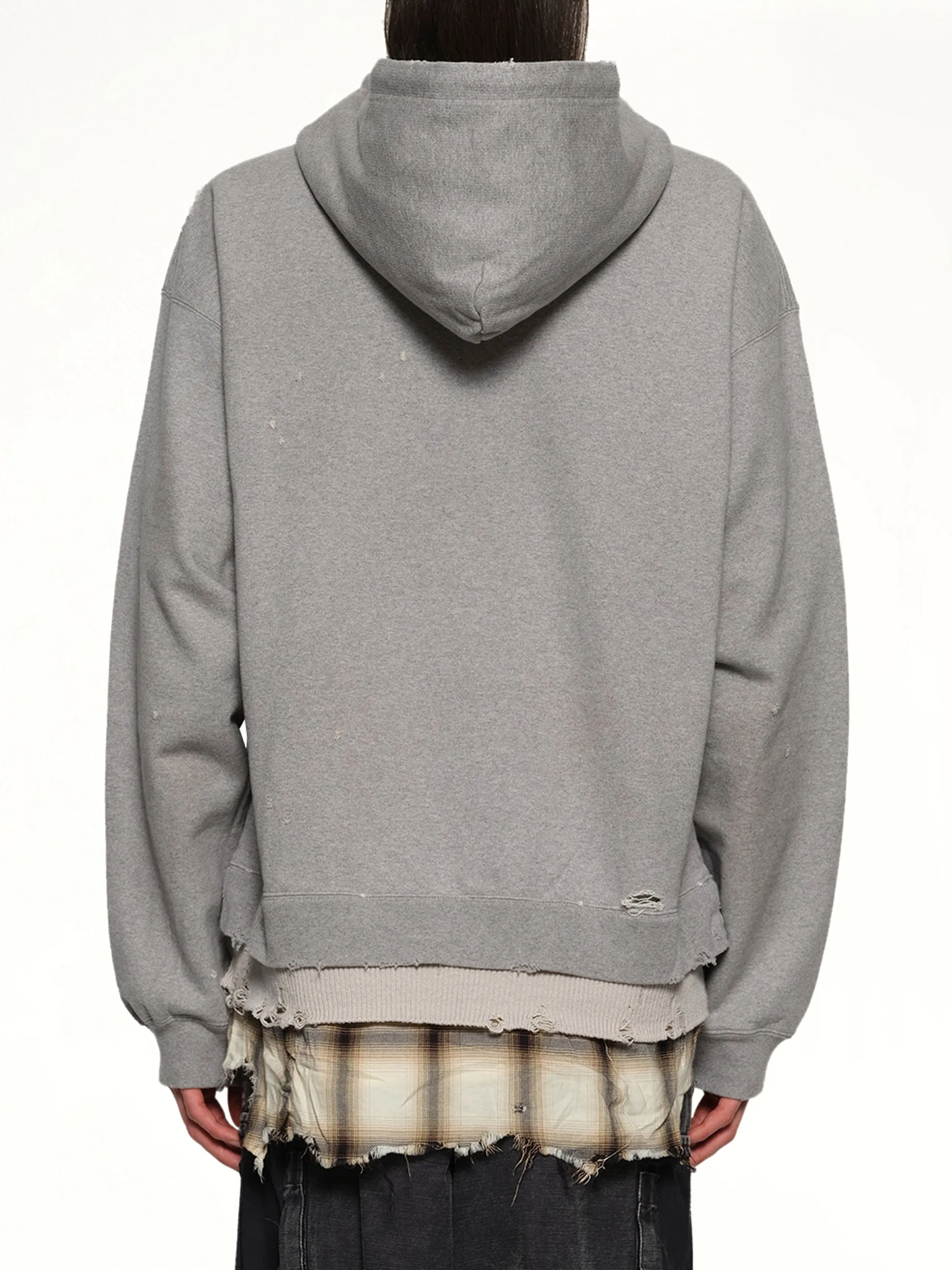 Triple Layered Half Zip Hoodie in Gray sold by MARAIS product image thumbnail 5