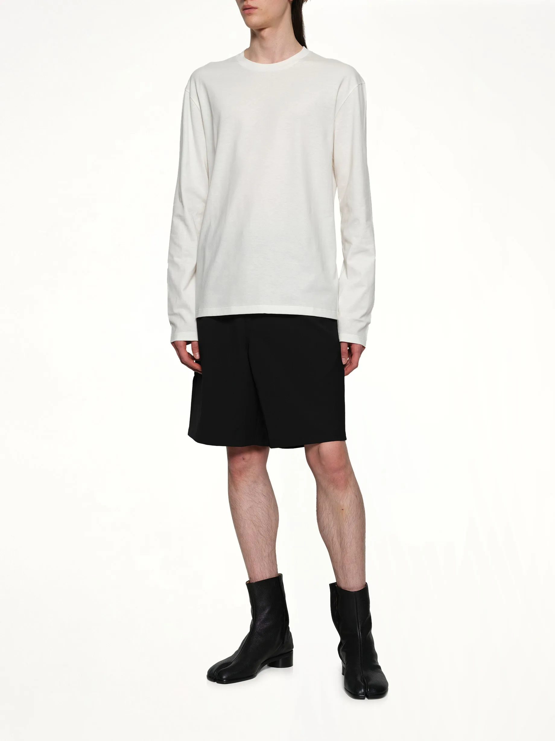 Long Sleeve Logo T-Shirt in Coconut sold by MARAIS product image thumbnail 4