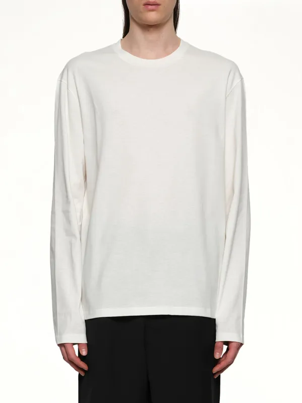 Long Sleeve Logo T-Shirt in Coconut sold by MARAIS