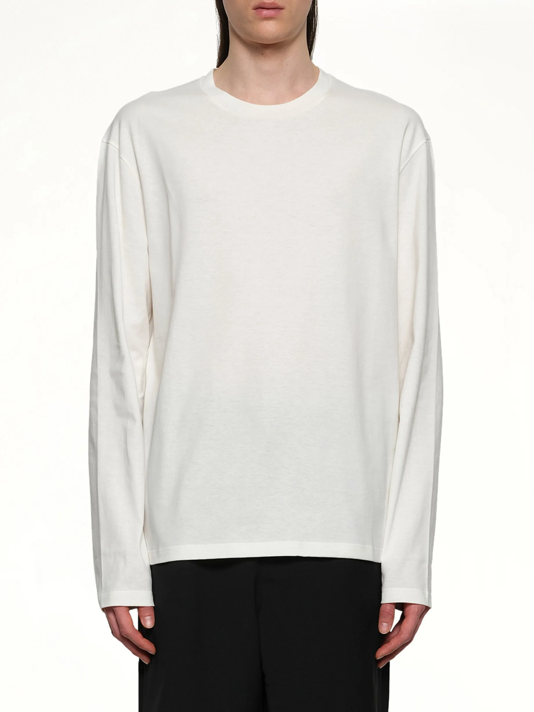 Long Sleeve Logo T-Shirt in Coconut sold by MARAIS