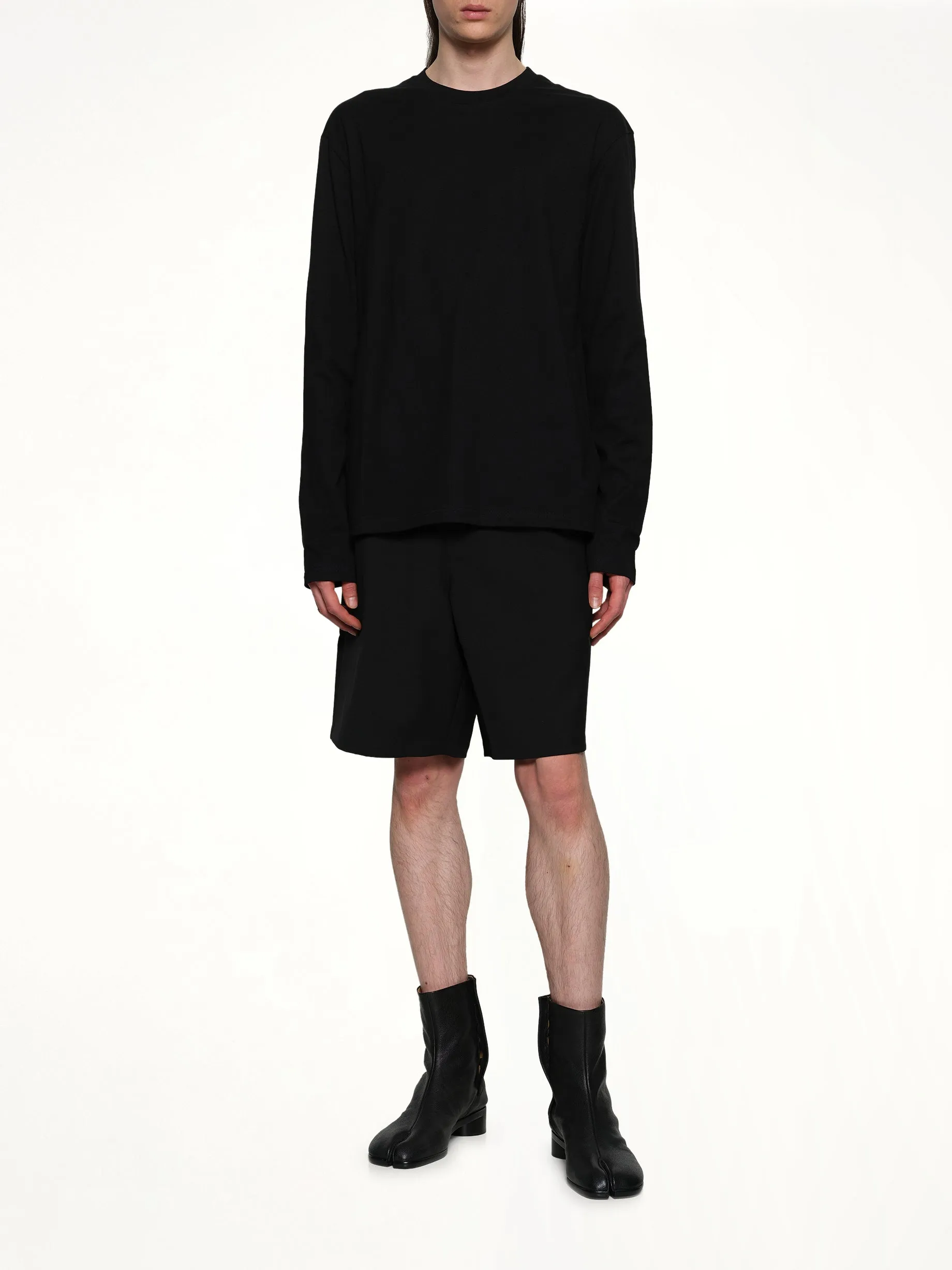 Long Sleeve Logo T-Shirt in Black sold by MARAIS product image thumbnail 4