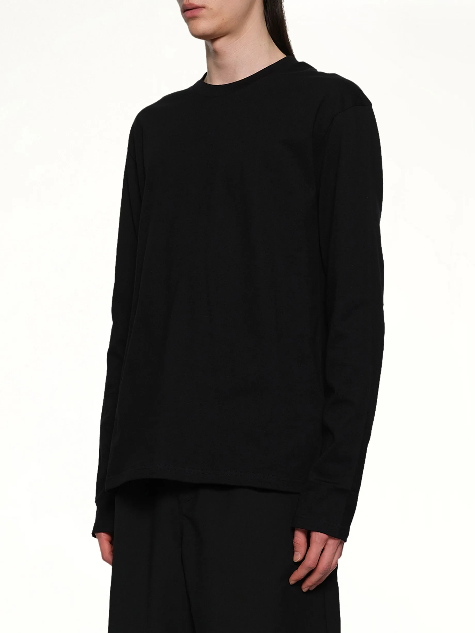 Long Sleeve Logo T-Shirt in Black sold by MARAIS product image thumbnail 3