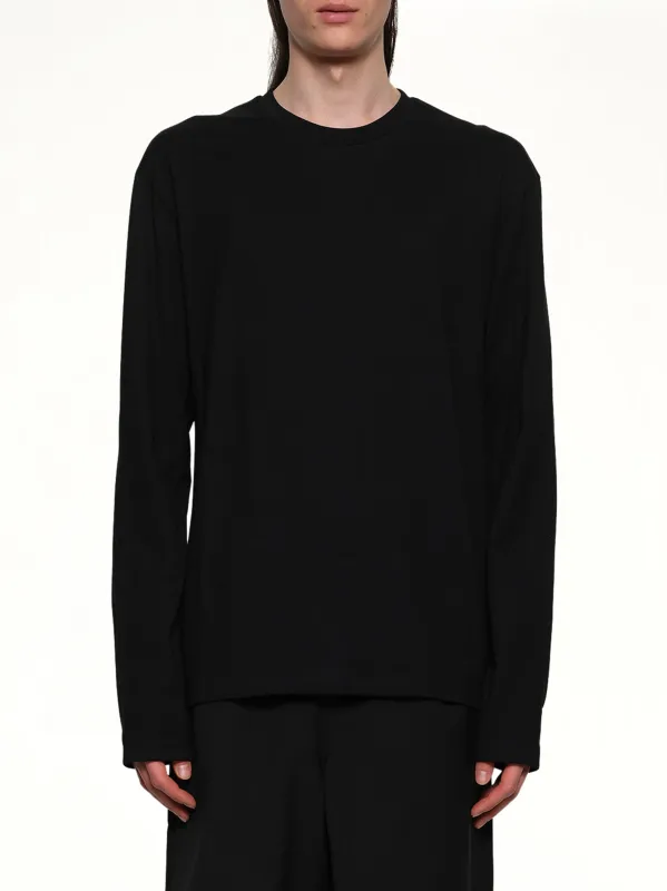Long Sleeve Logo T-Shirt in Black sold by MARAIS