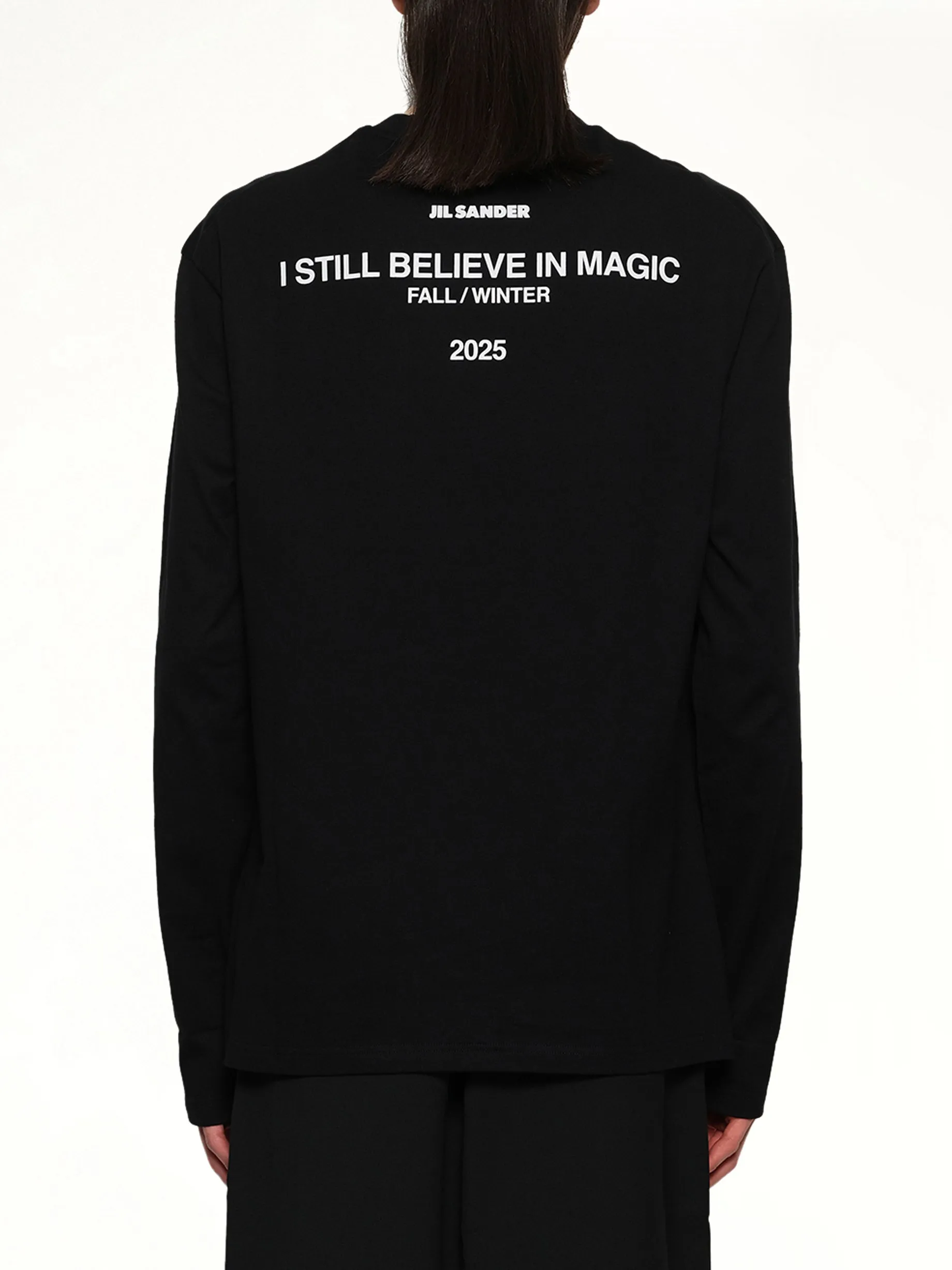Long Sleeve Logo T-Shirt in Black sold by MARAIS product image thumbnail 5