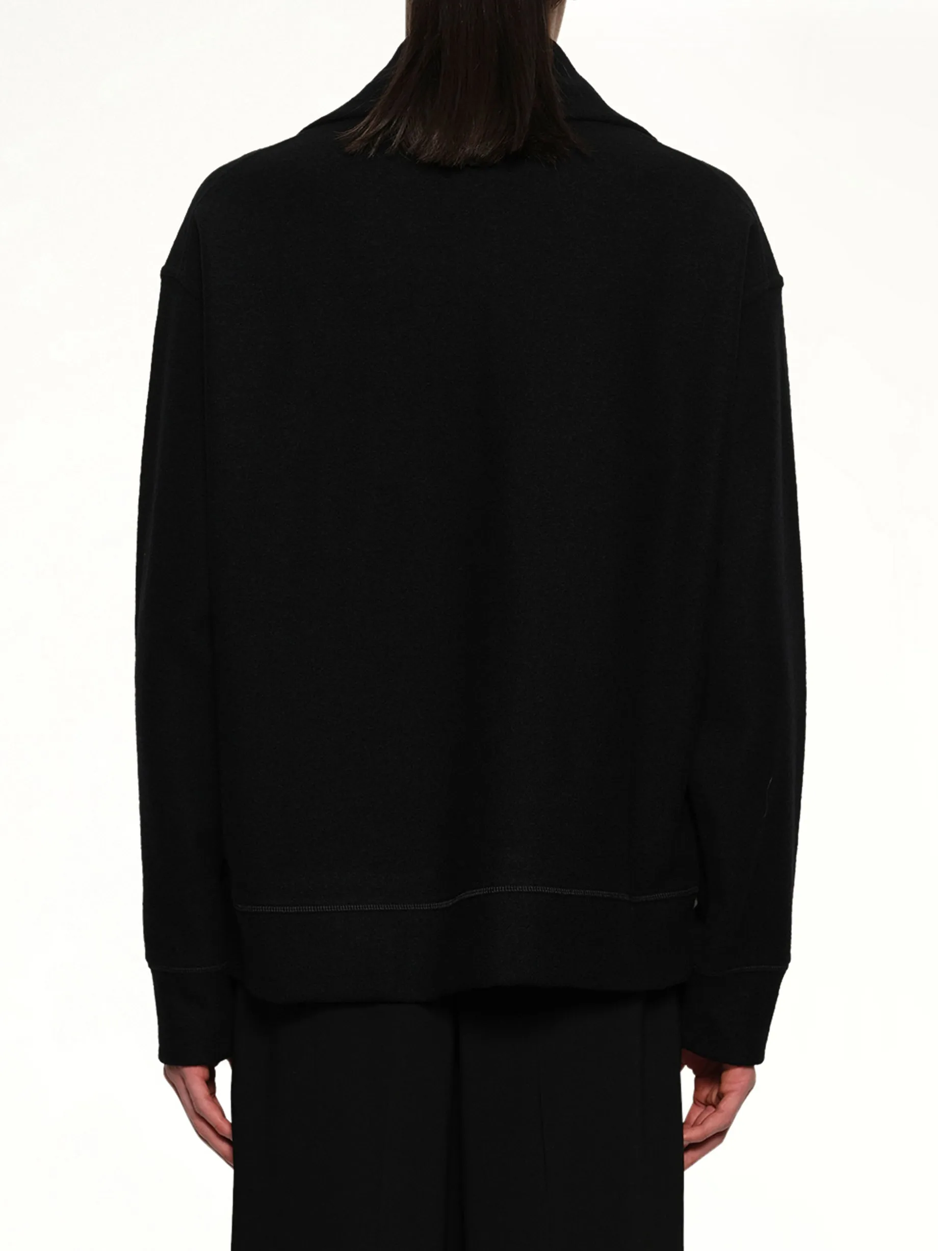 Sweatshirt Polo Collar in Black sold by MARAIS product image thumbnail 5