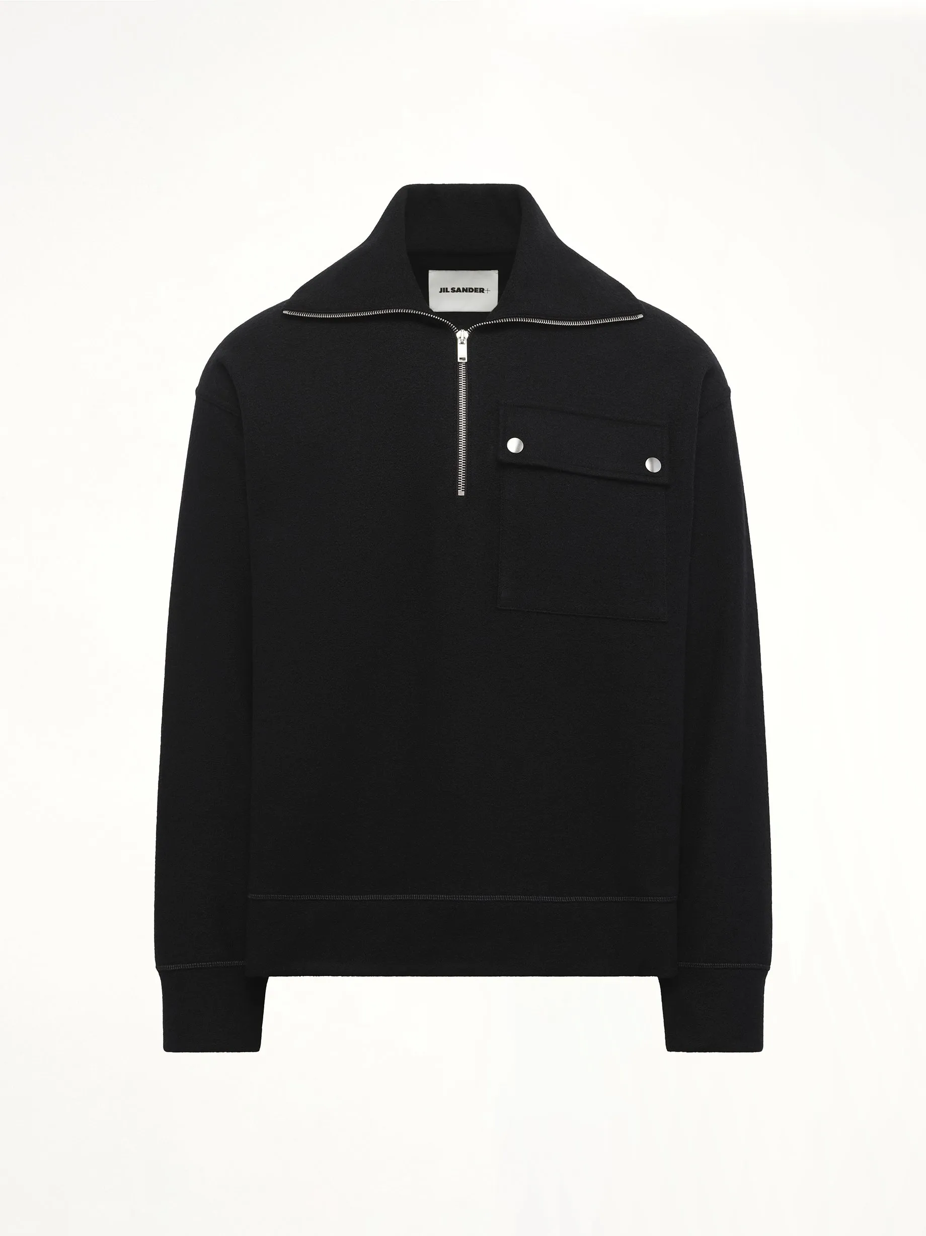 Sweatshirt Polo Collar in Black sold by MARAIS product image thumbnail 2