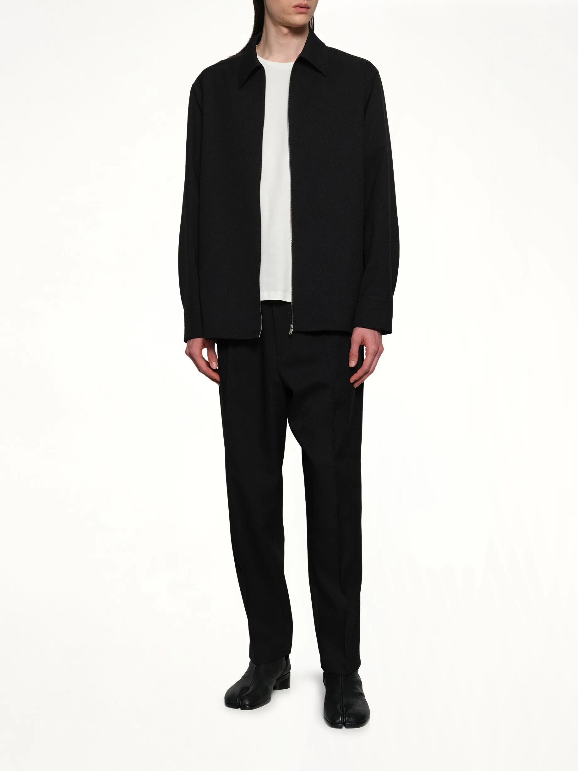 Zip-up Shirt in Black sold by MARAIS product image thumbnail 4