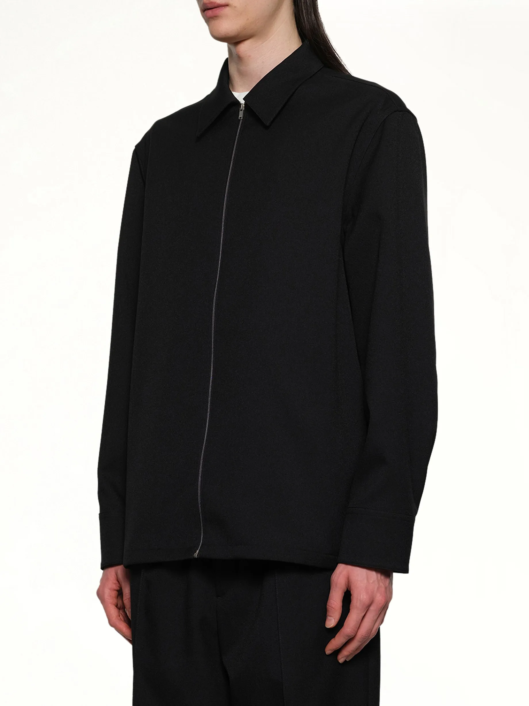 Zip-up Shirt in Black sold by MARAIS product image thumbnail 3