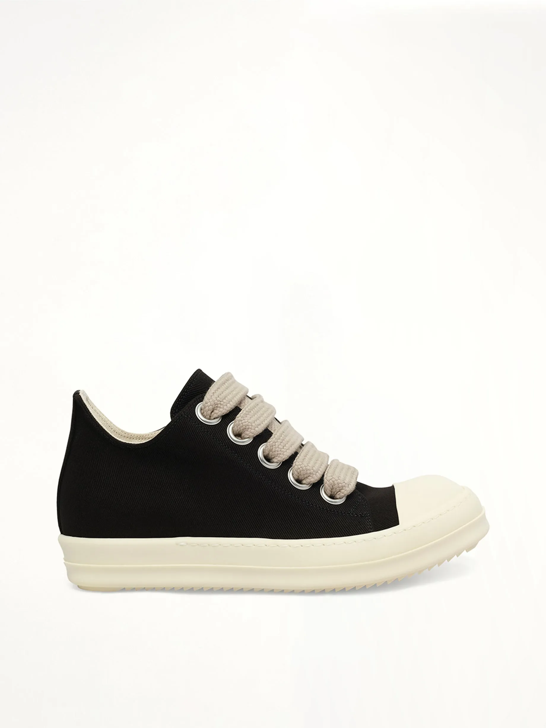 Jumbolace Low Sneaks in Black/Milk/Milk sold by MARAIS