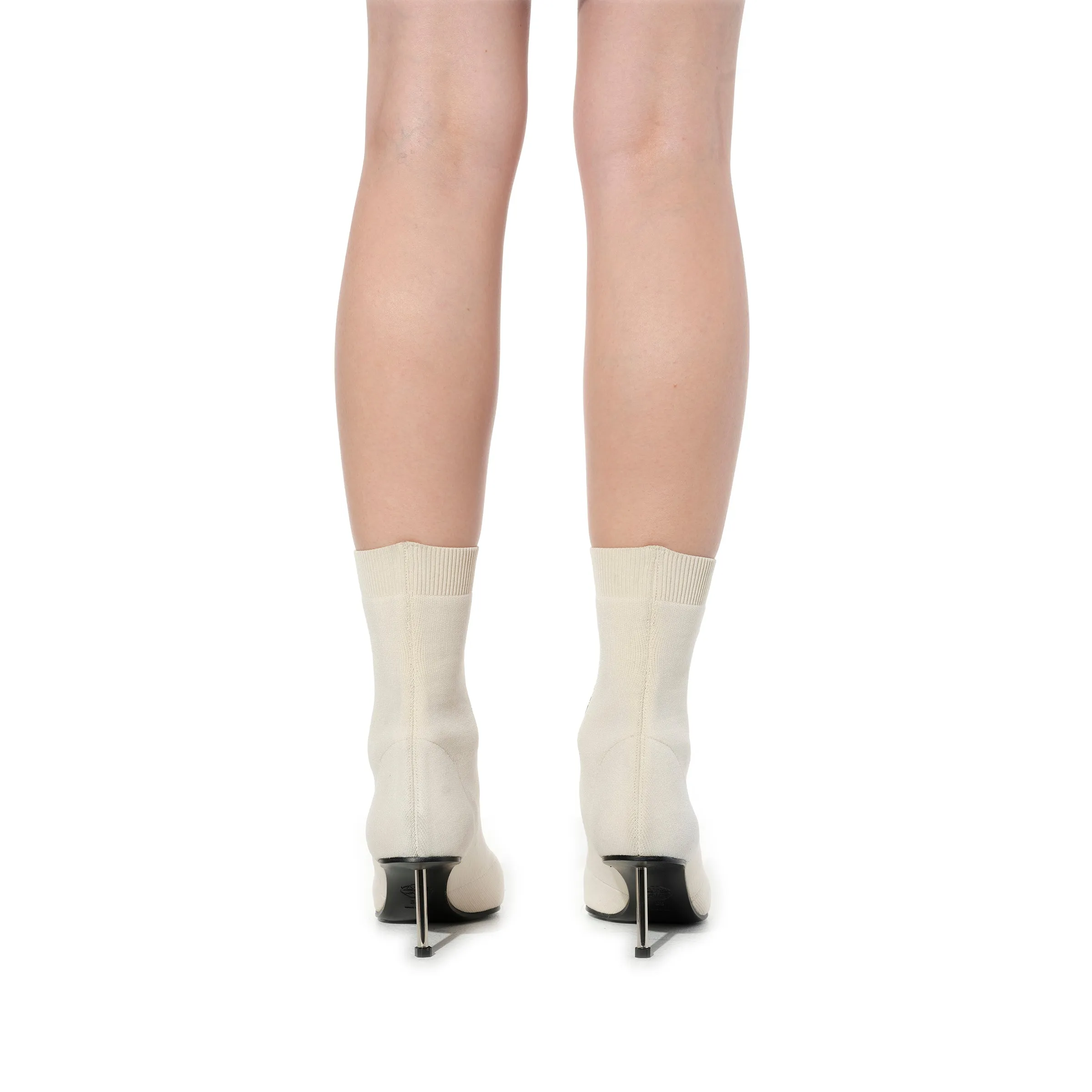 Fabric Leather Boots in Ivory sold by MARAIS product image thumbnail 3