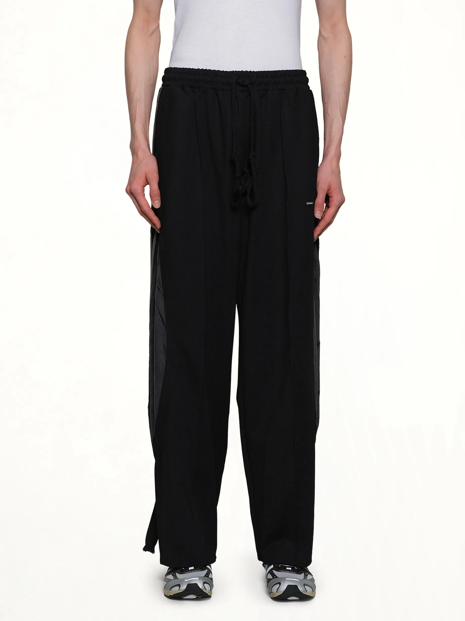 3 Stripe Track Pants in Black sold by MARAIS
