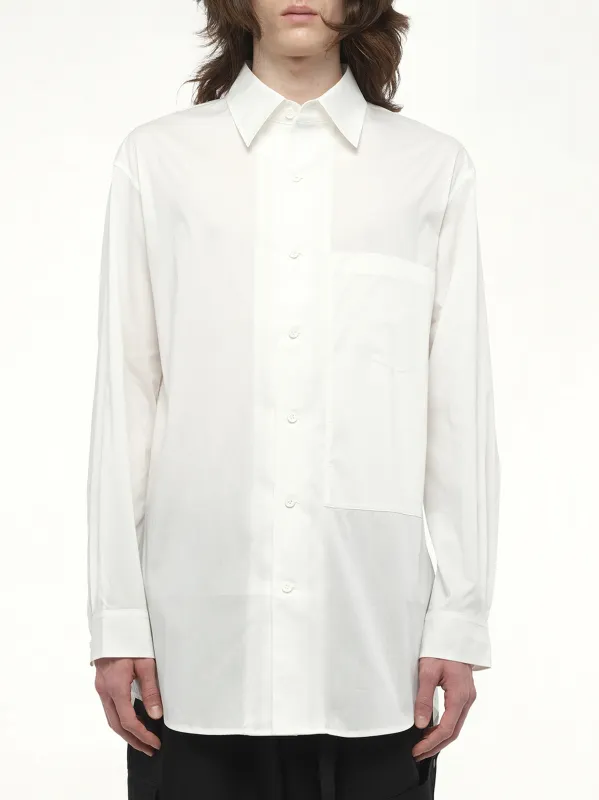 Sporty Cotton Shirt in White sold by MARAIS